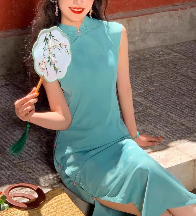 Celestial Turqoise Cheongsam (preorder)