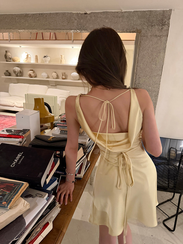 Butter satin dress (preorder)