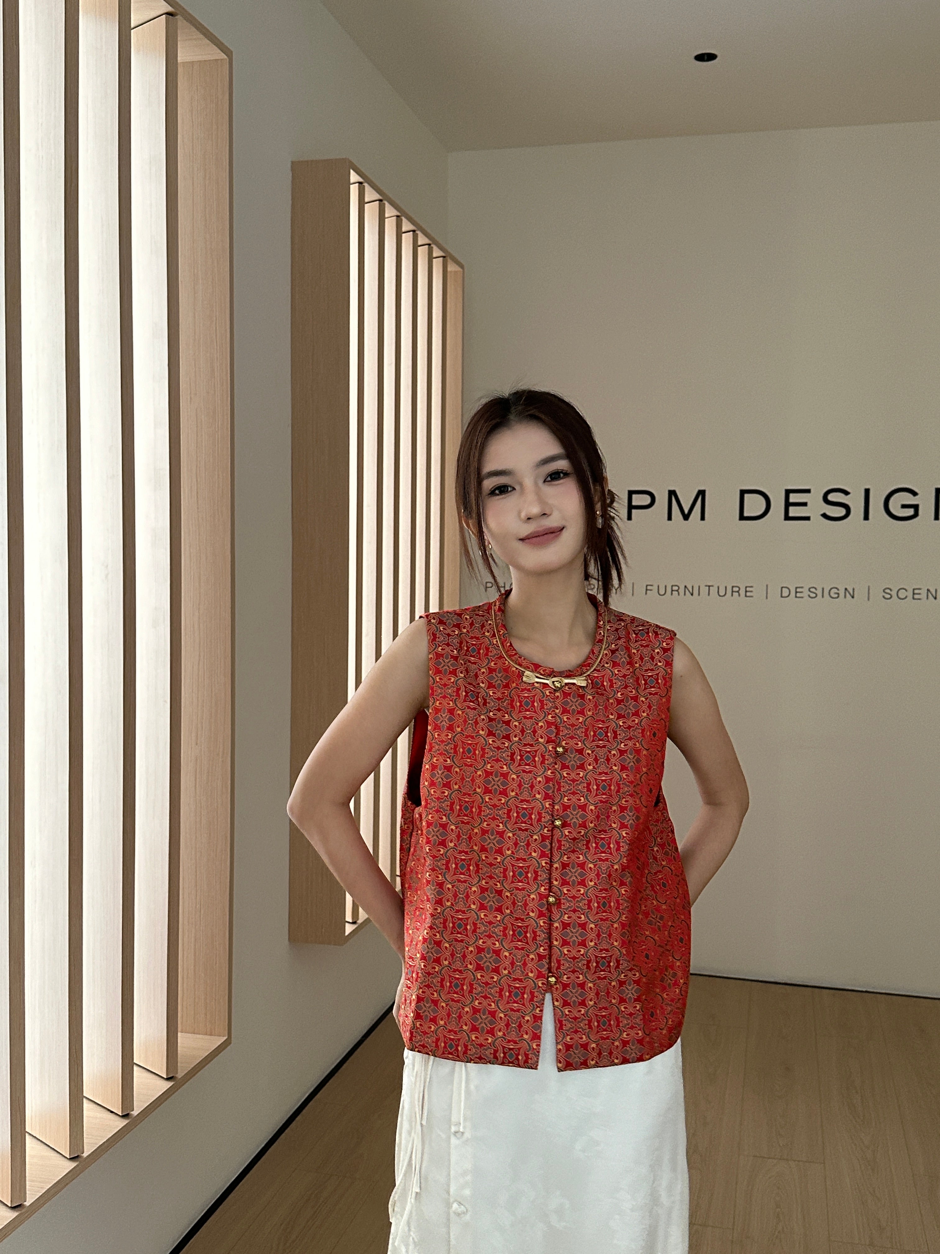 Garnet cheongsam top (preorder)