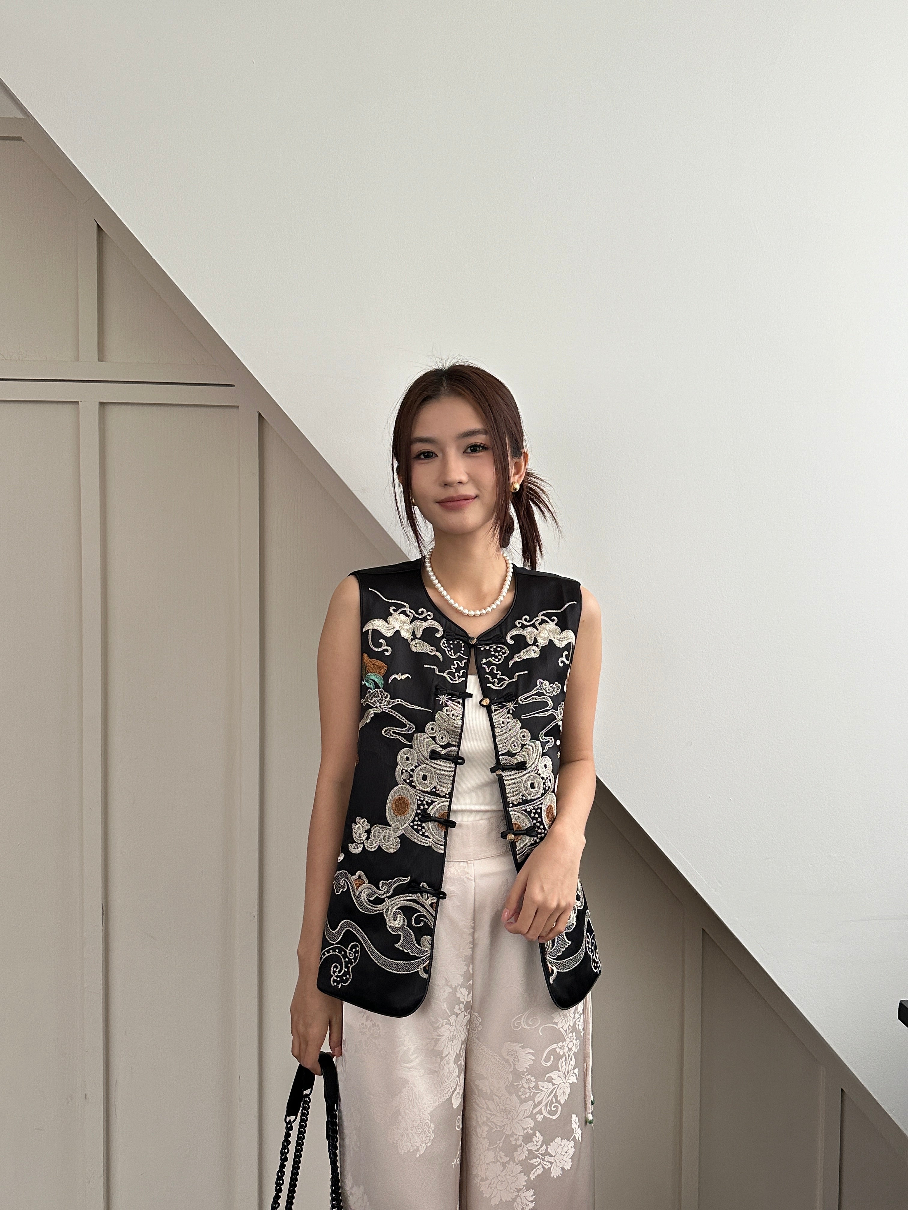 Dynasty oriental top (ready stock in 4XL)