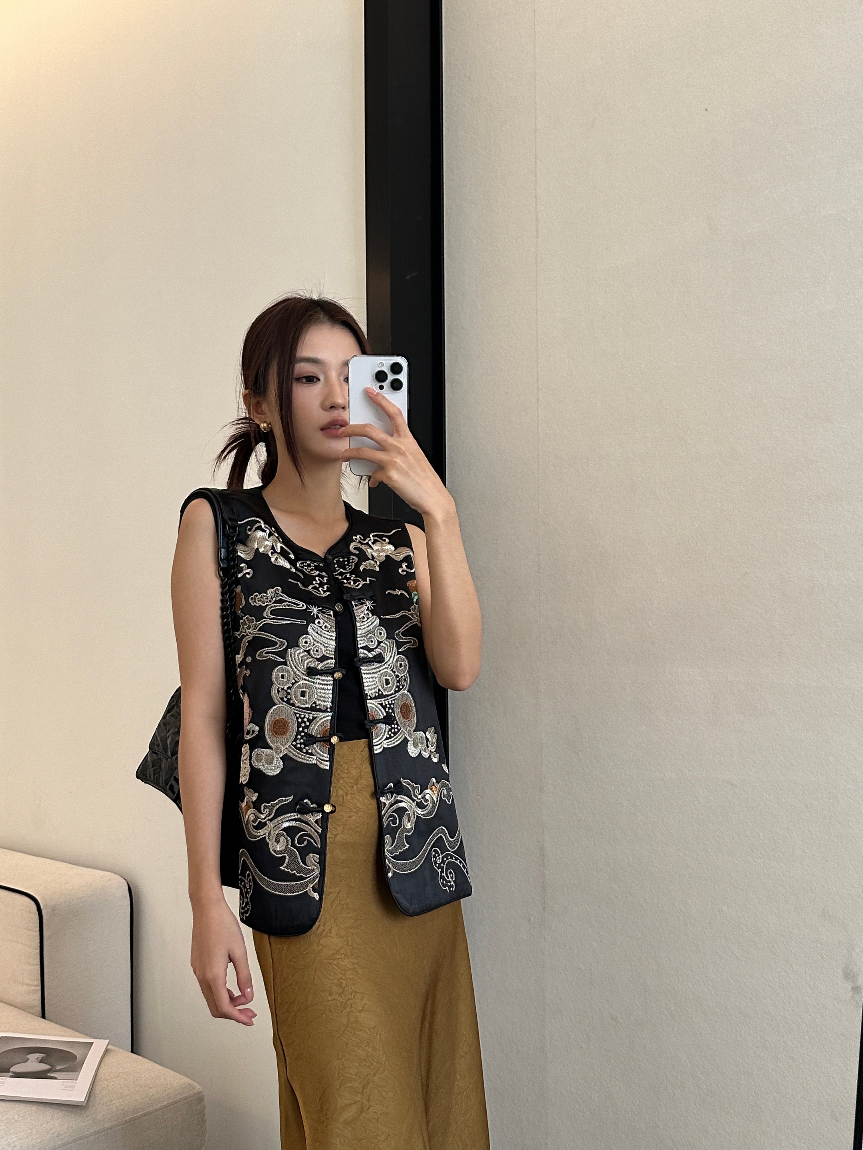 Dynasty oriental top (ready stock in 4XL)