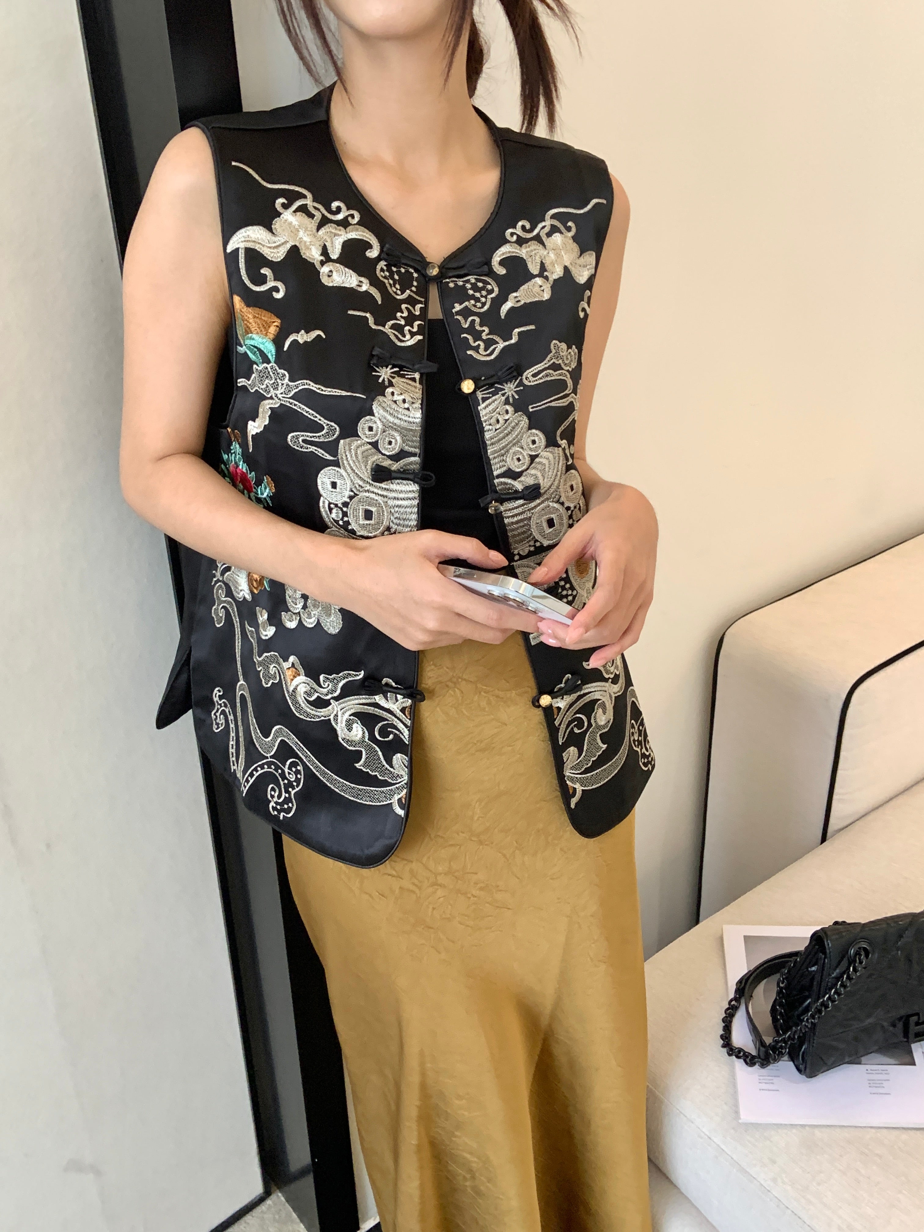 Dynasty oriental top (ready stock in 4XL)