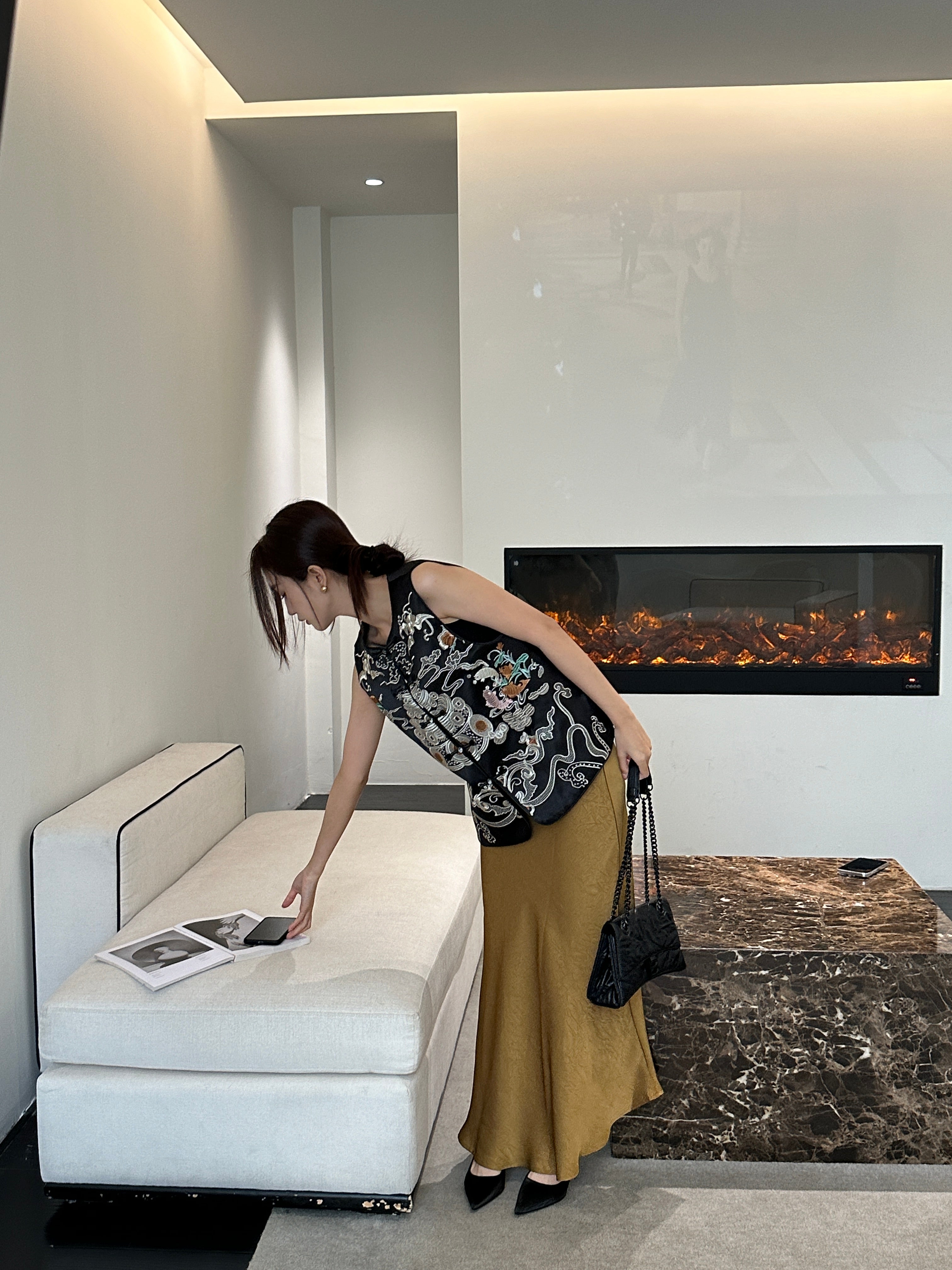 Dynasty oriental top (ready stock in 4XL)