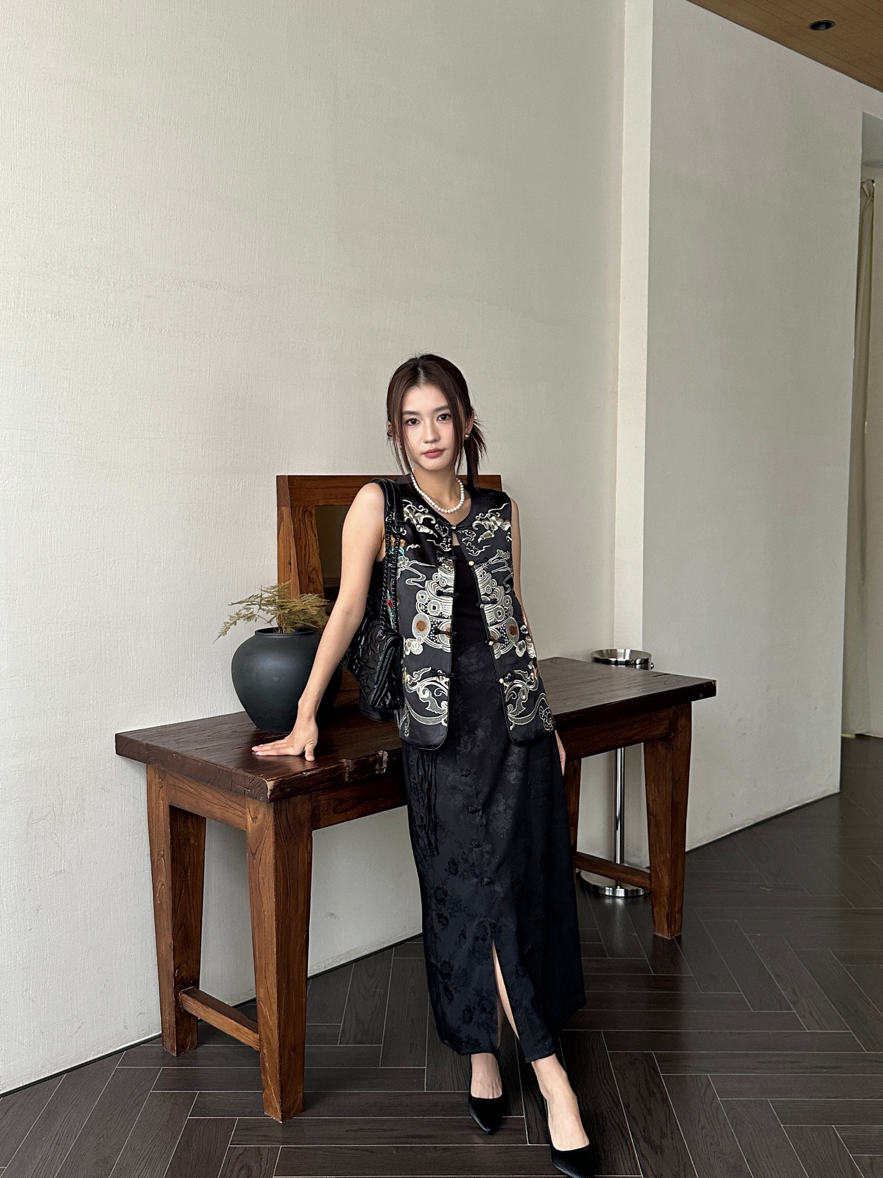 Dynasty oriental top (ready stock in 4XL)