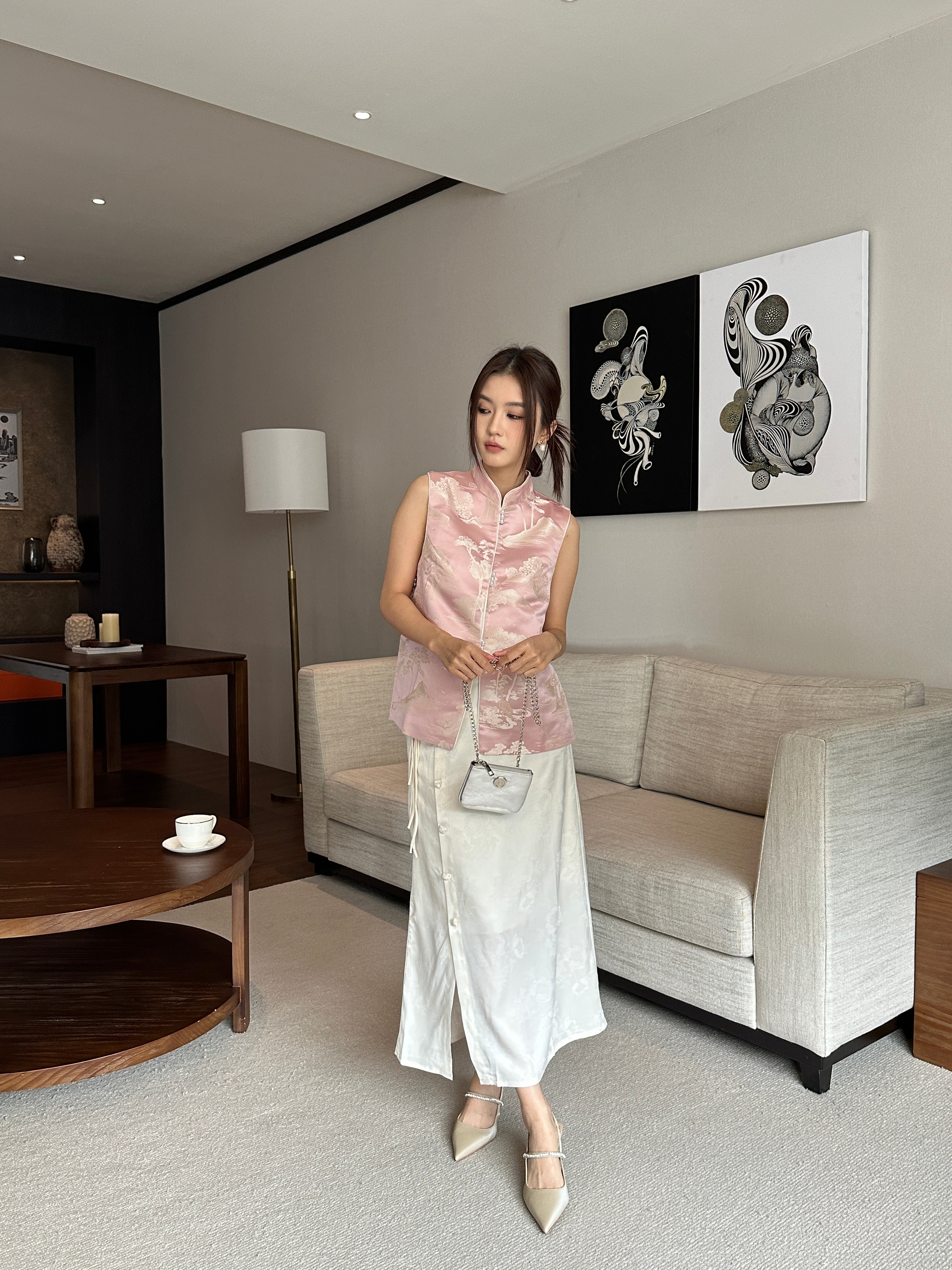 Oriental skirt (ready stock in black (M)/ 2 colours)