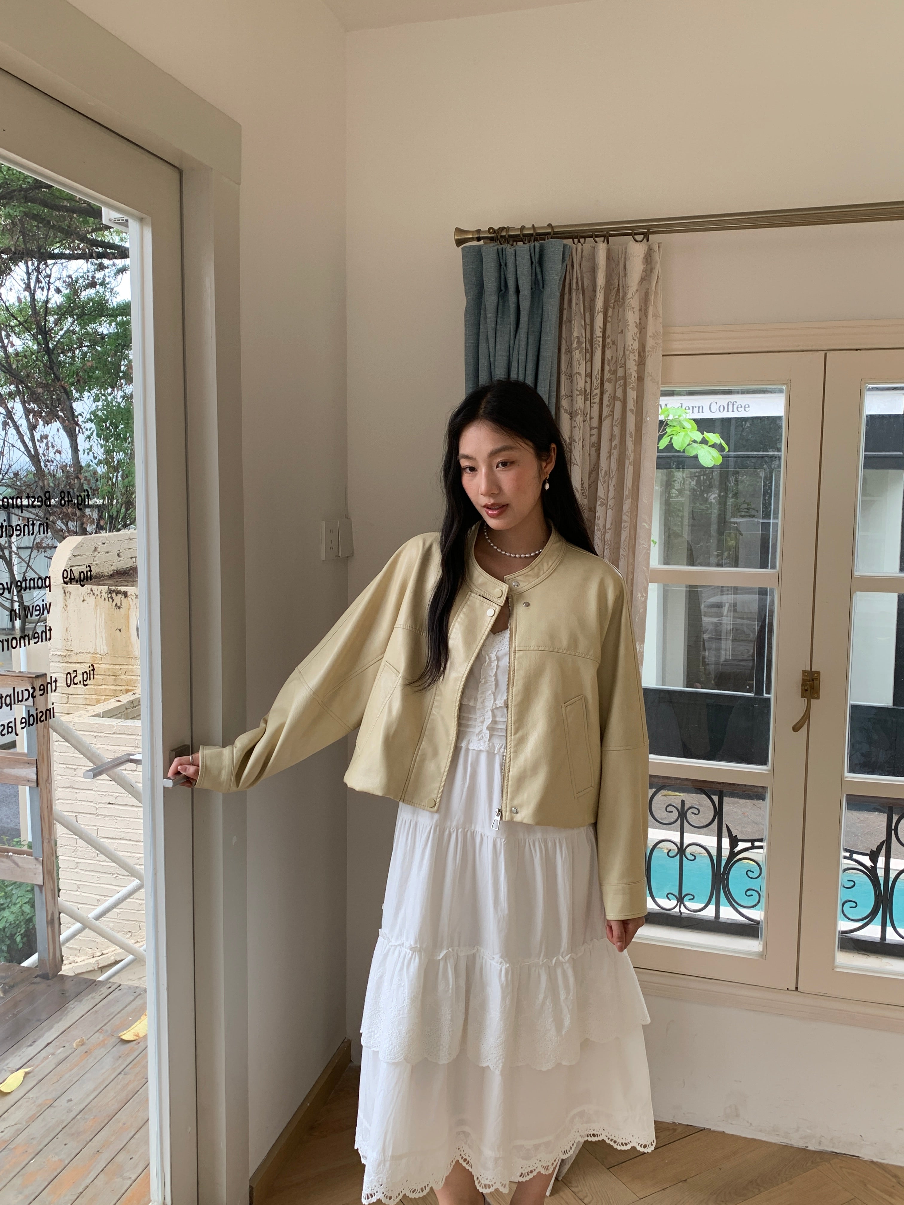 Lemon Leather Jacket (ready stock)