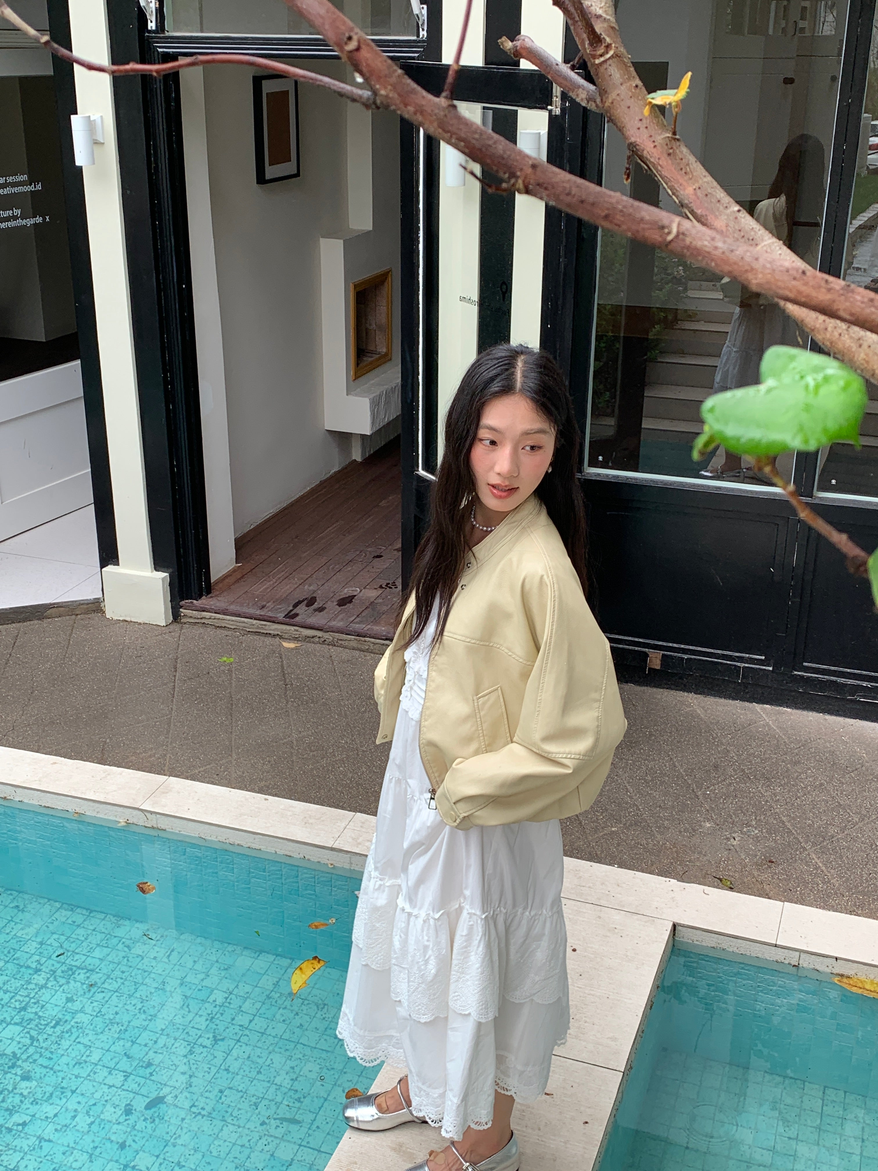 Lemon Leather Jacket (ready stock)