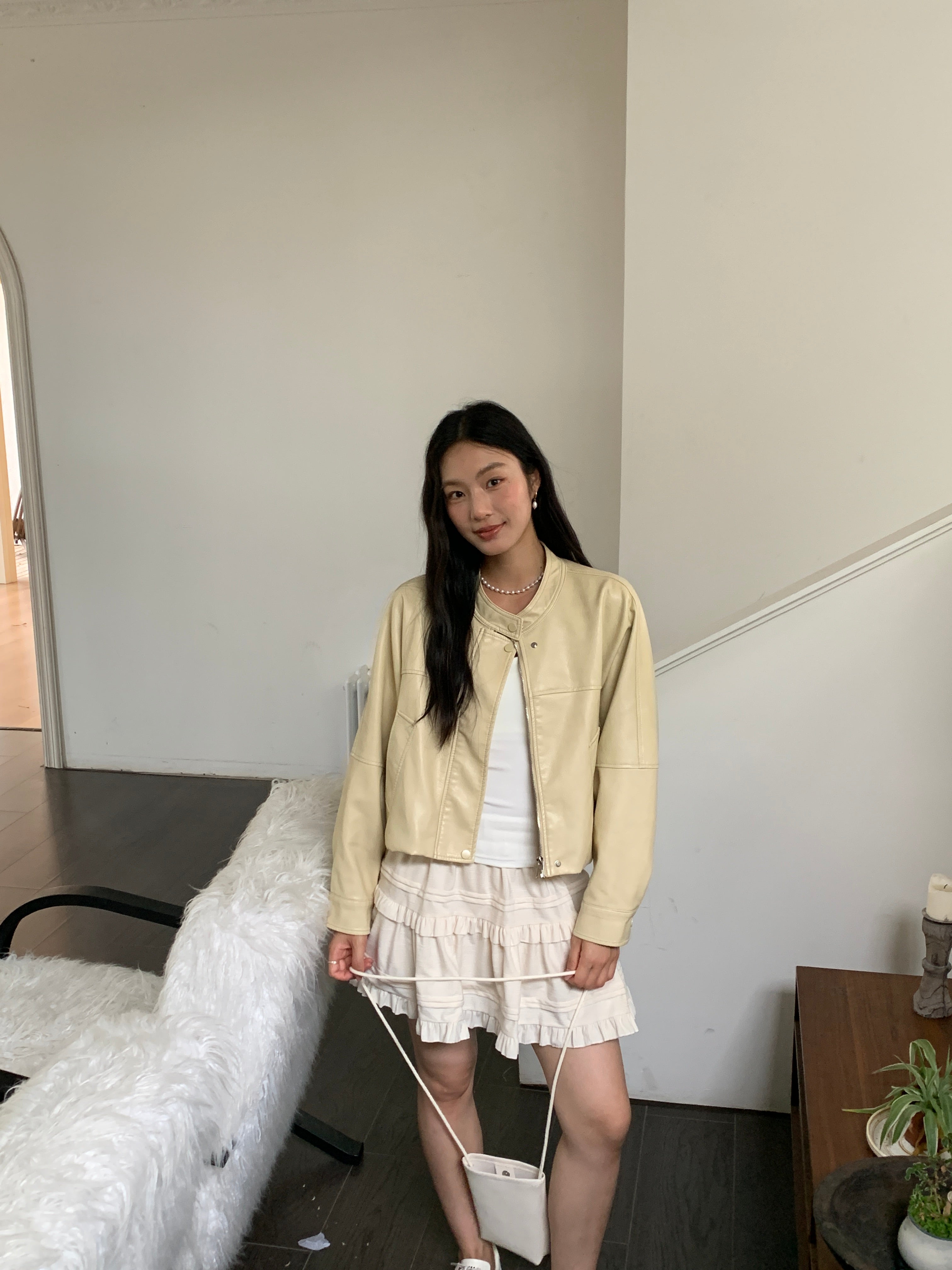 Lemon Leather Jacket (ready stock)