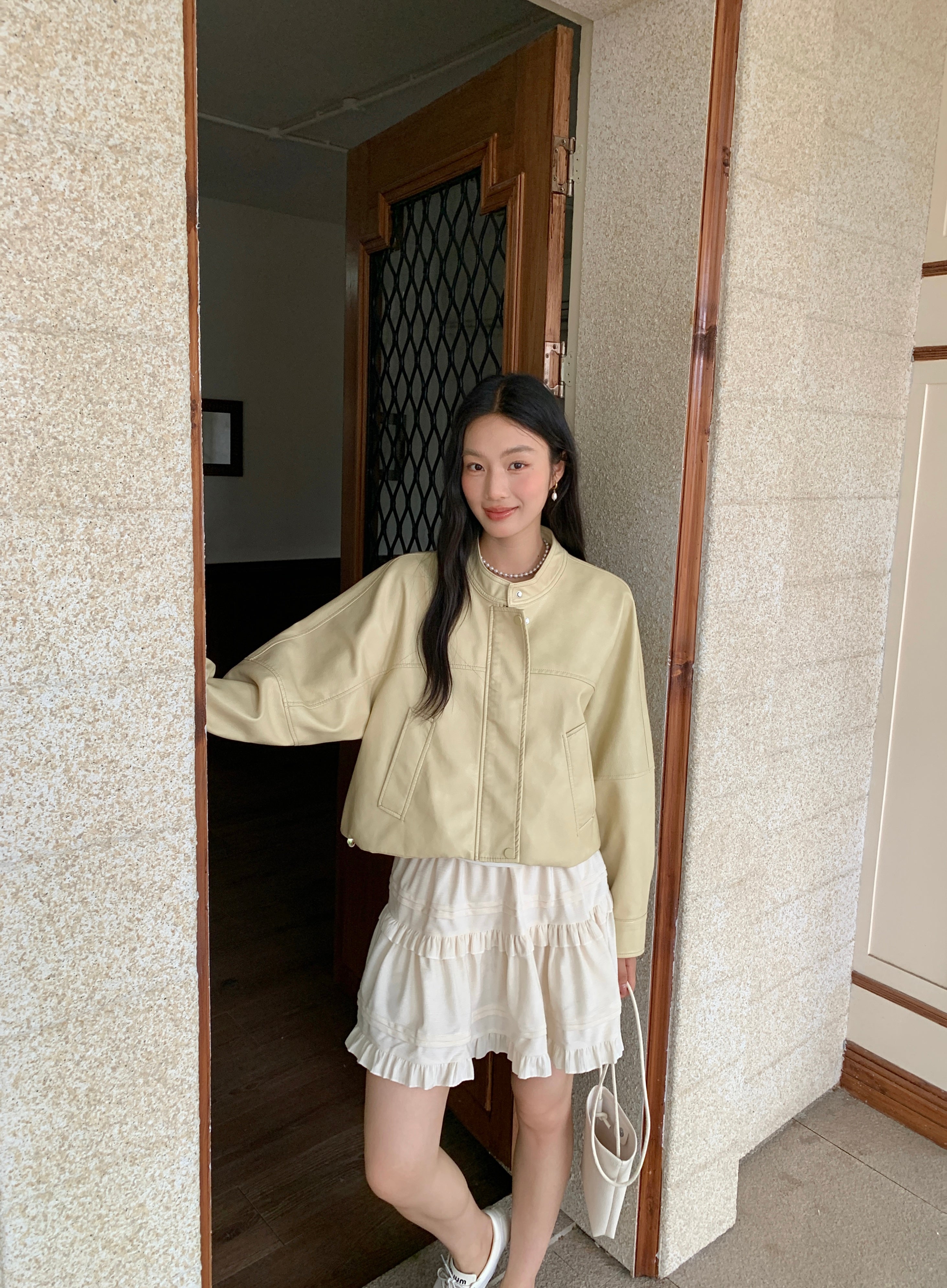 Lemon Leather Jacket (ready stock)