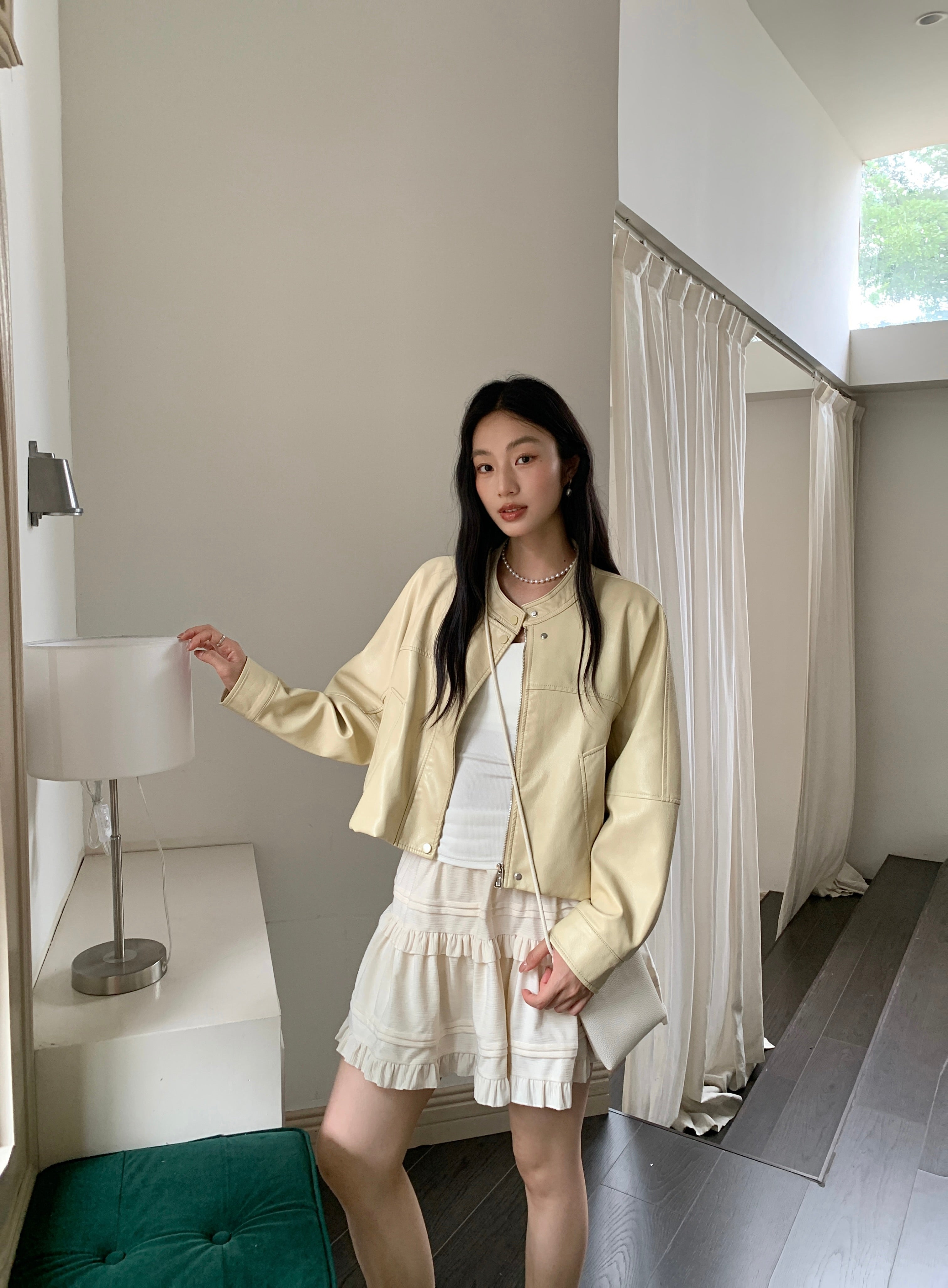 Lemon Leather Jacket (ready stock)