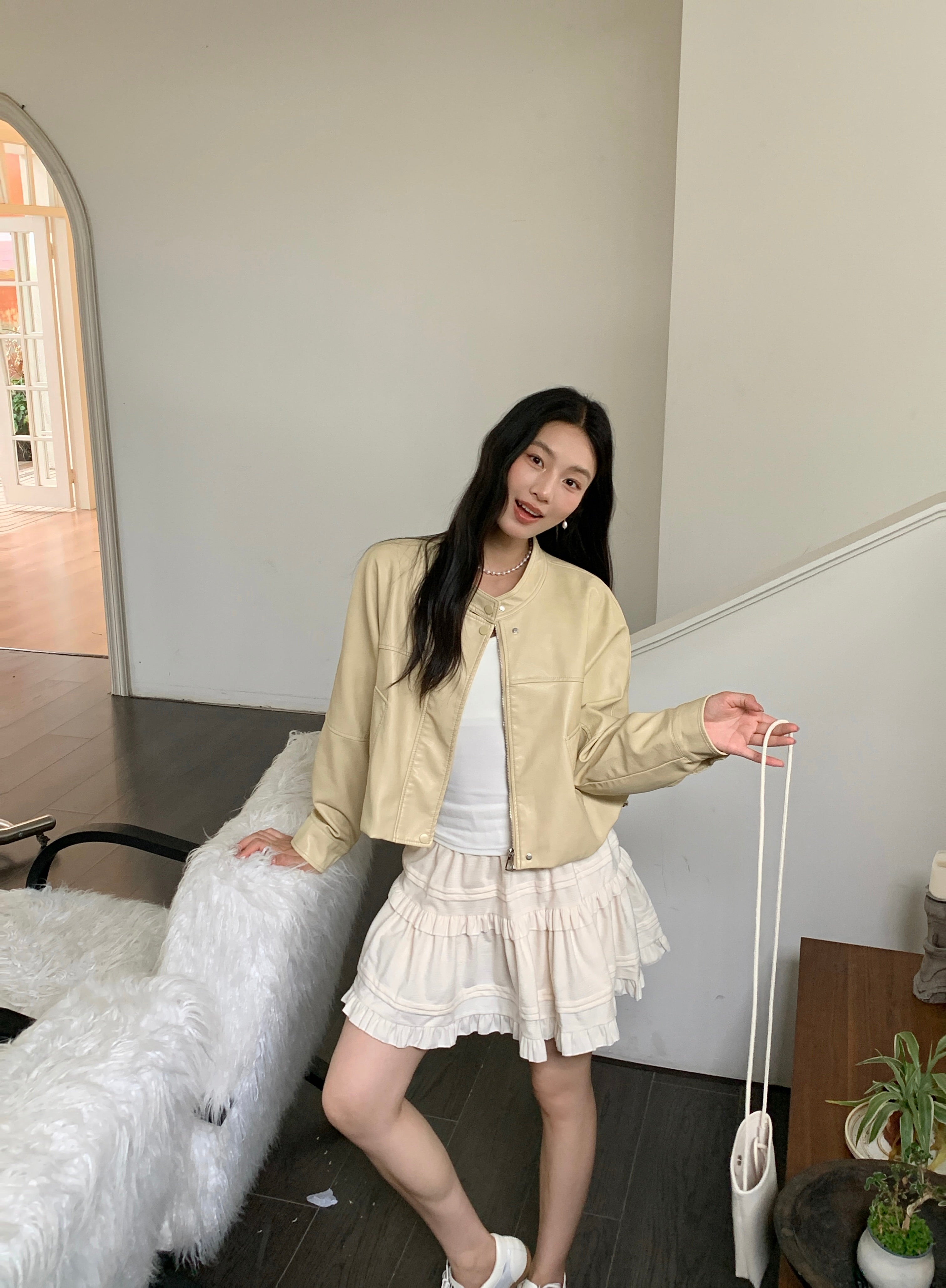 Lemon Leather Jacket (ready stock)