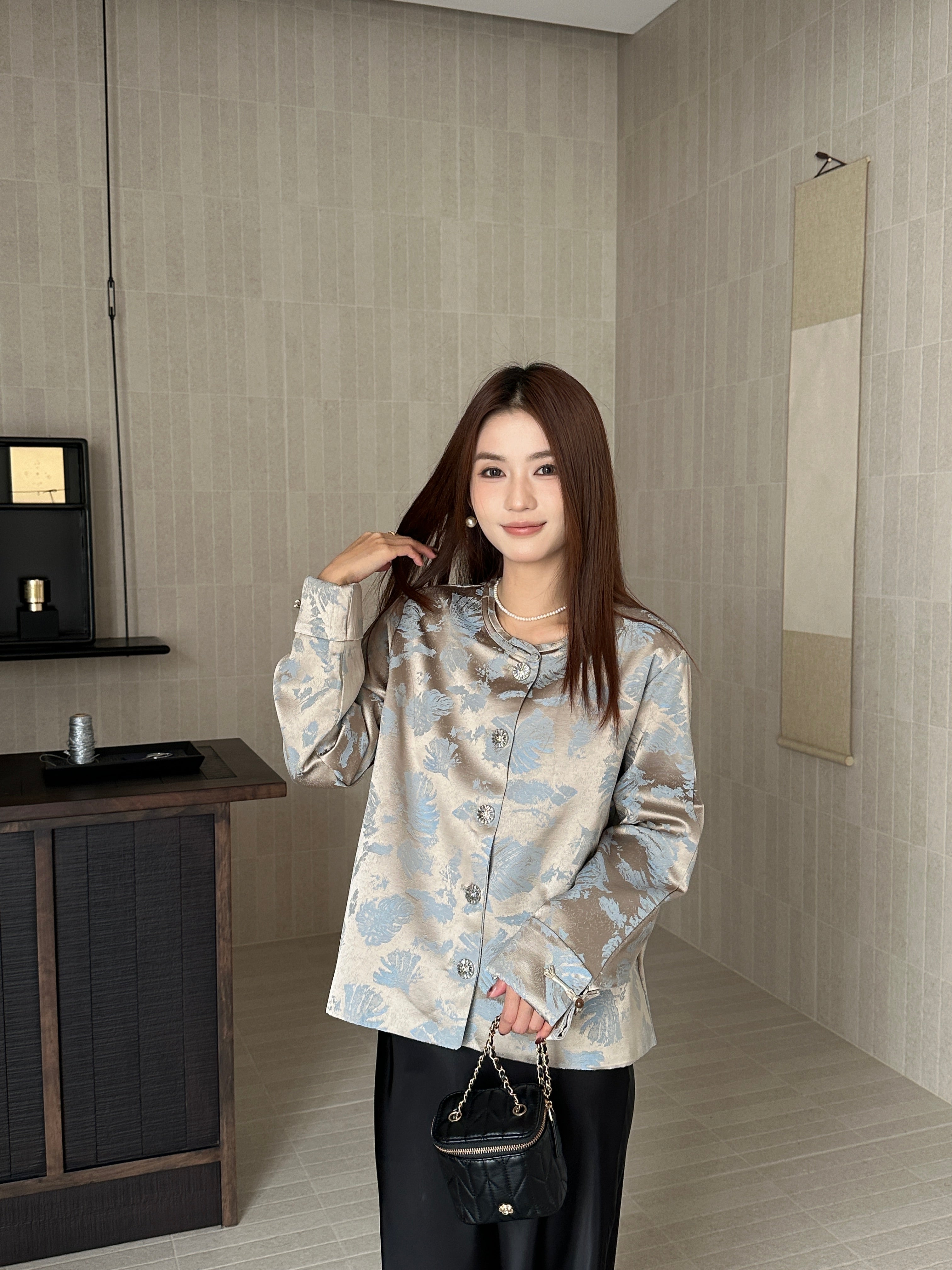 Gionna oriental jacket top (ready stock in XL&2XL)