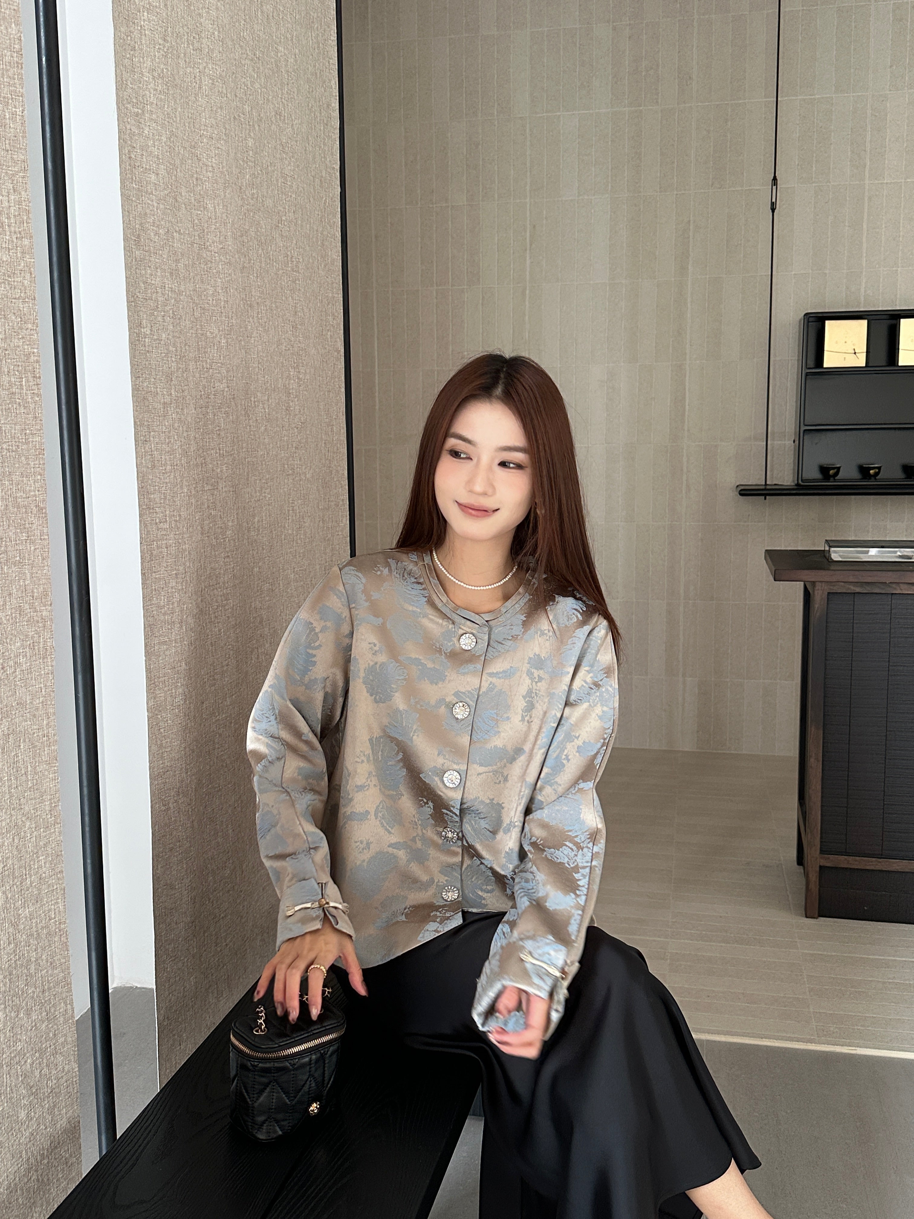 Gionna oriental jacket top (ready stock in XL&2XL)