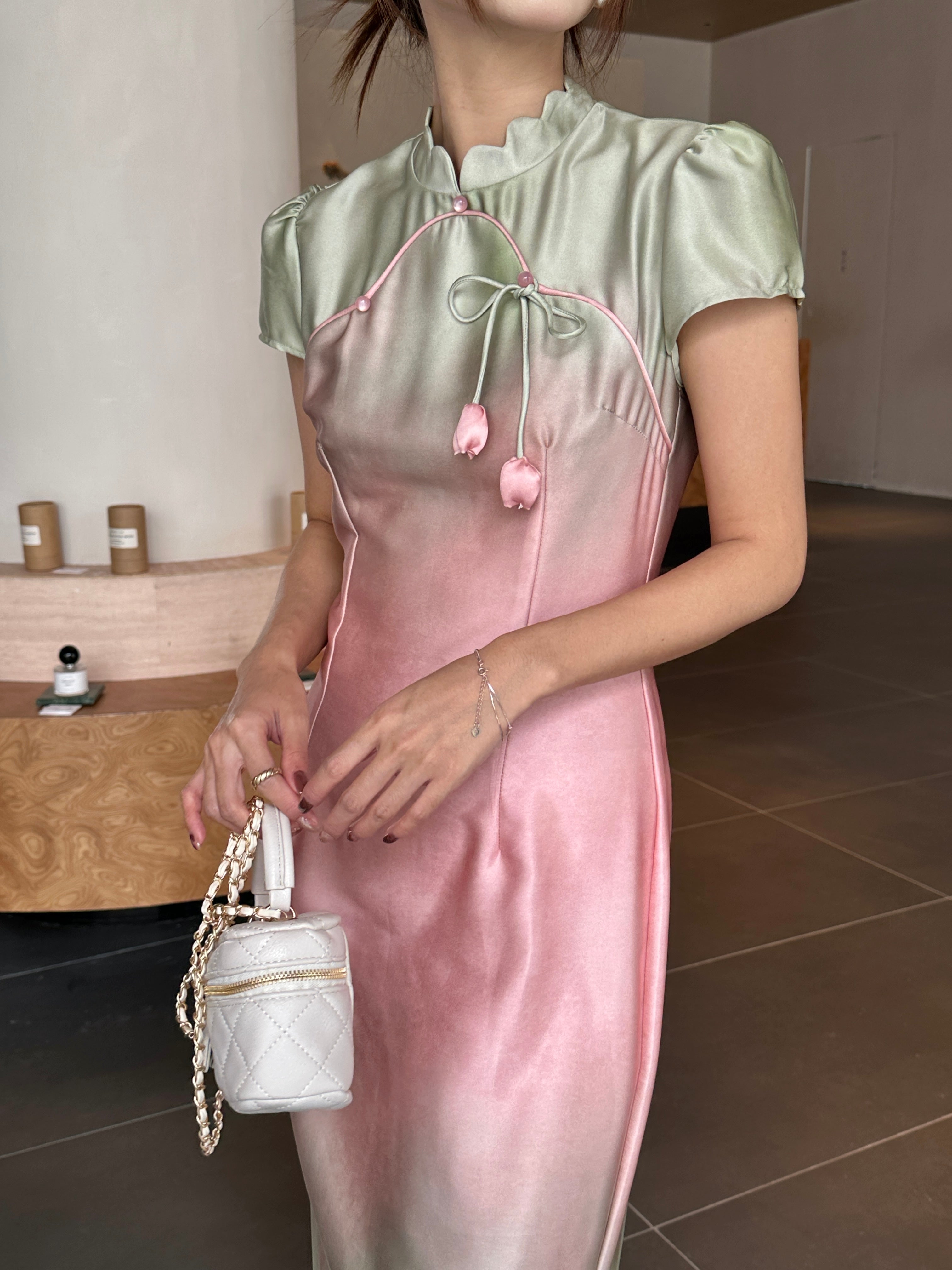 Sorbet cheongsam (ready stock in S)