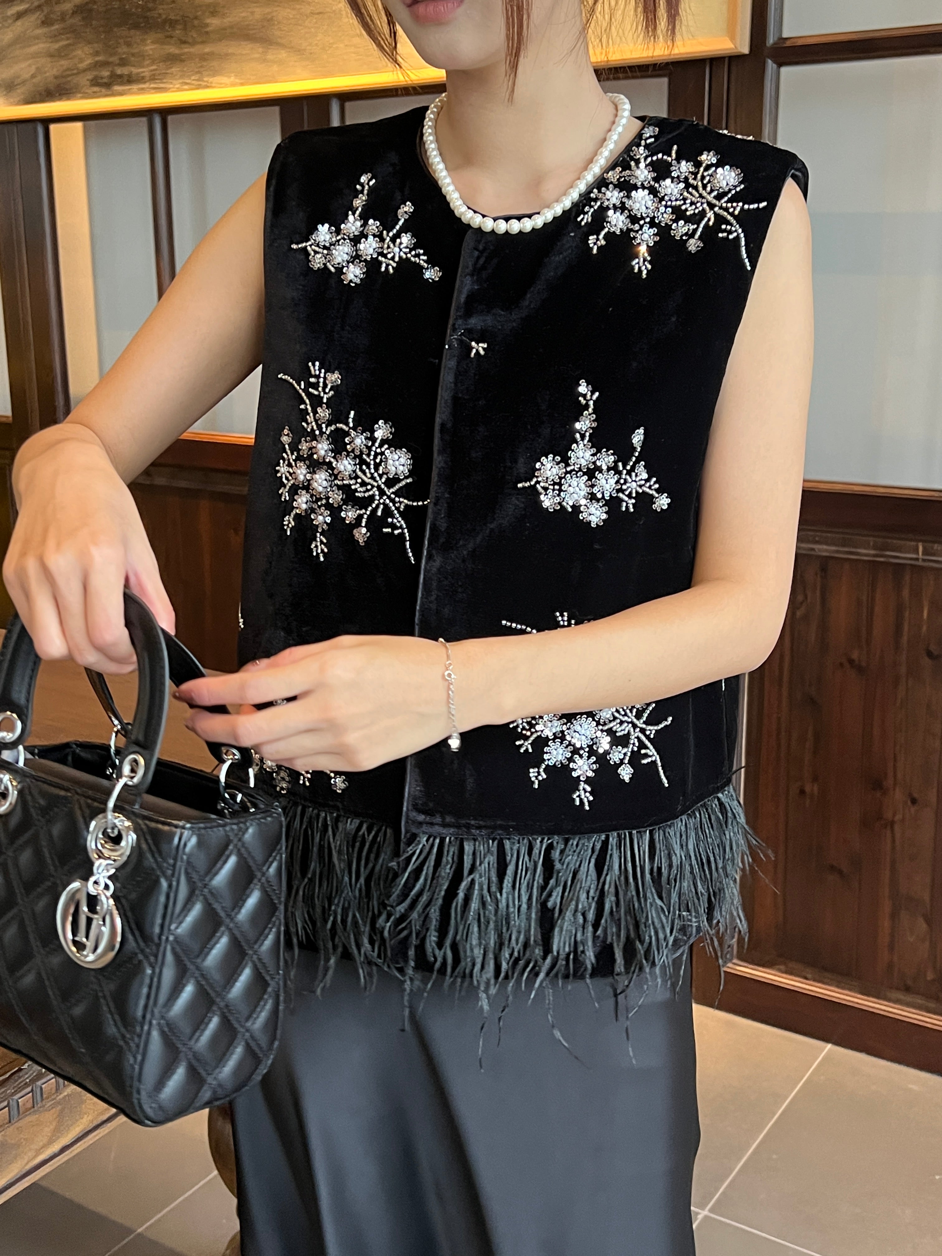 Posme oriental top (ready stock in XL)