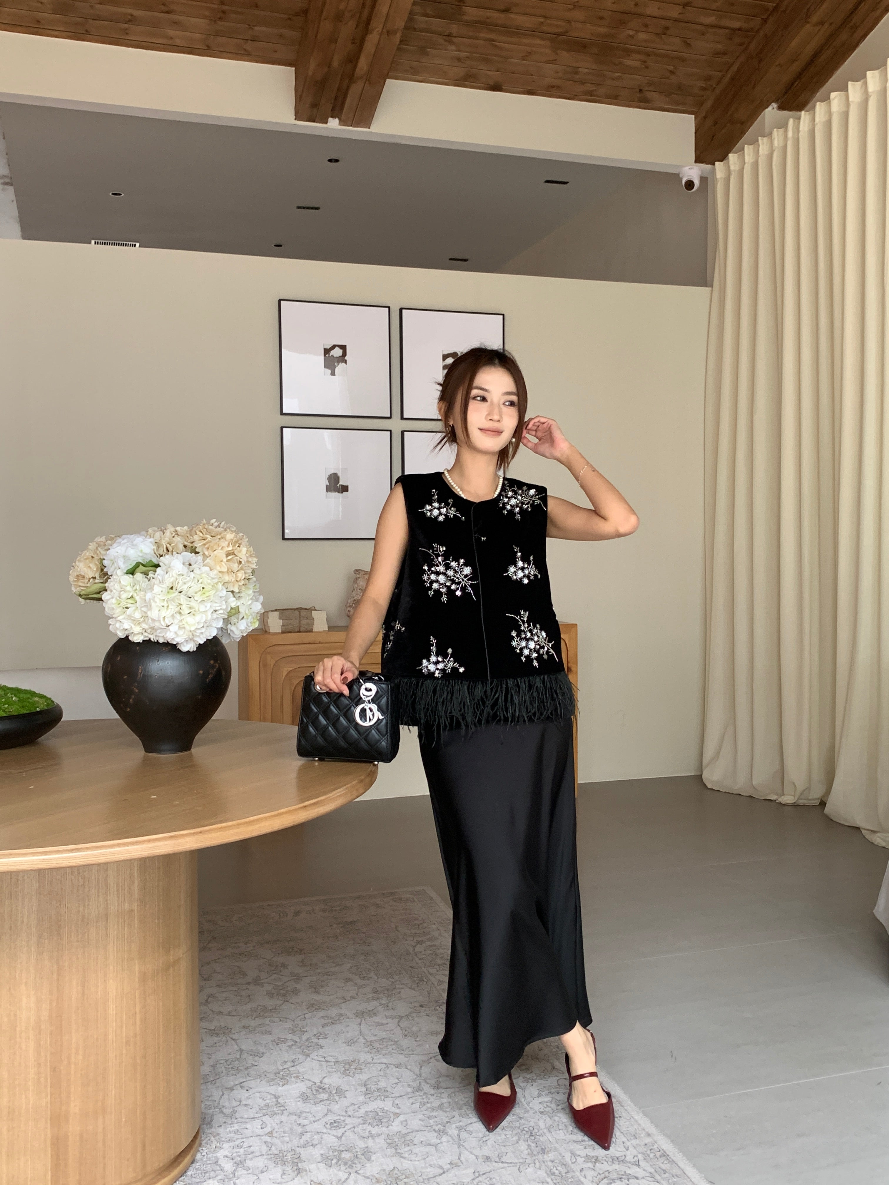 Posme oriental top (ready stock in XL)