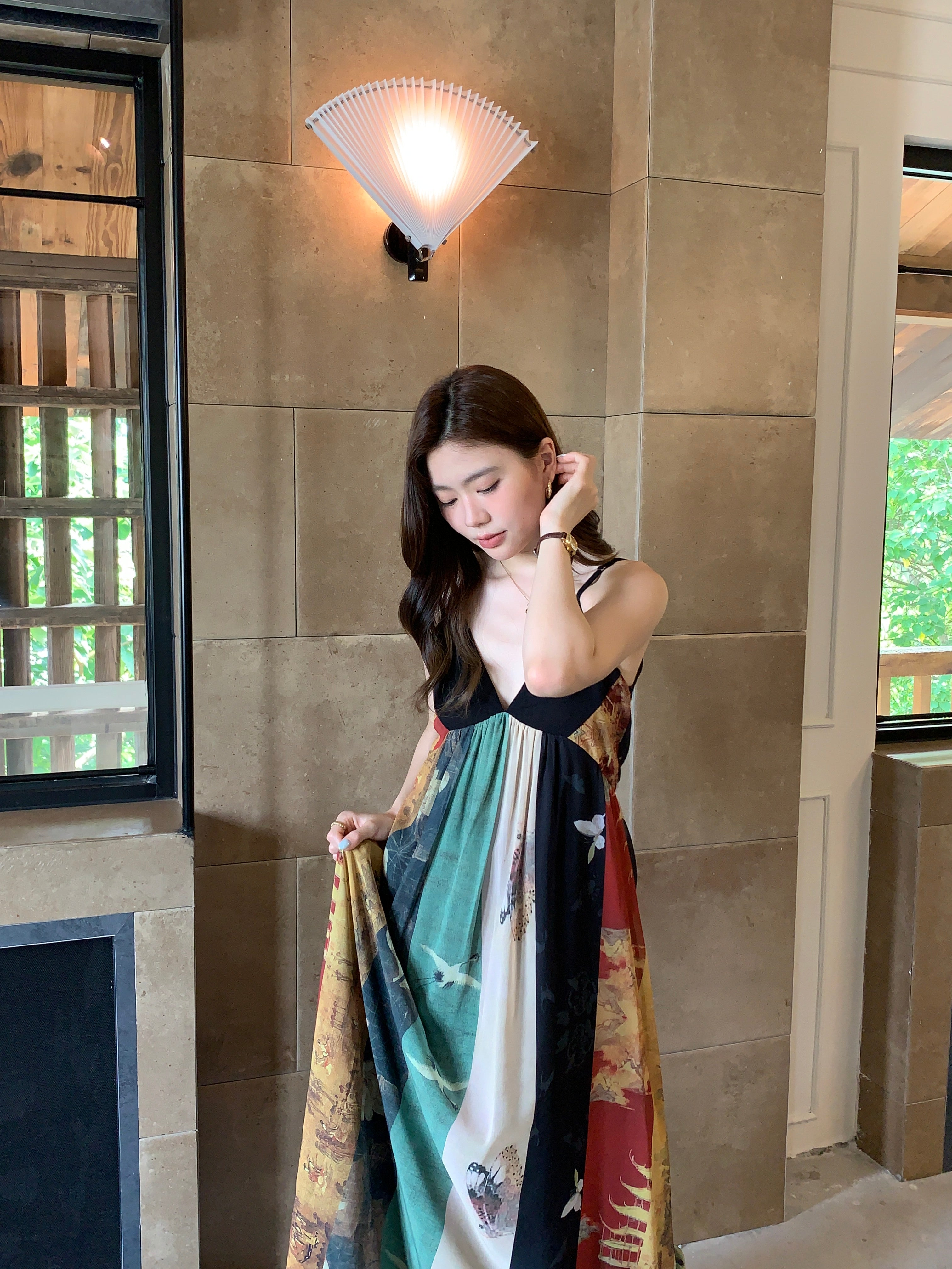Akari Printed Maxi Dress (preorder)