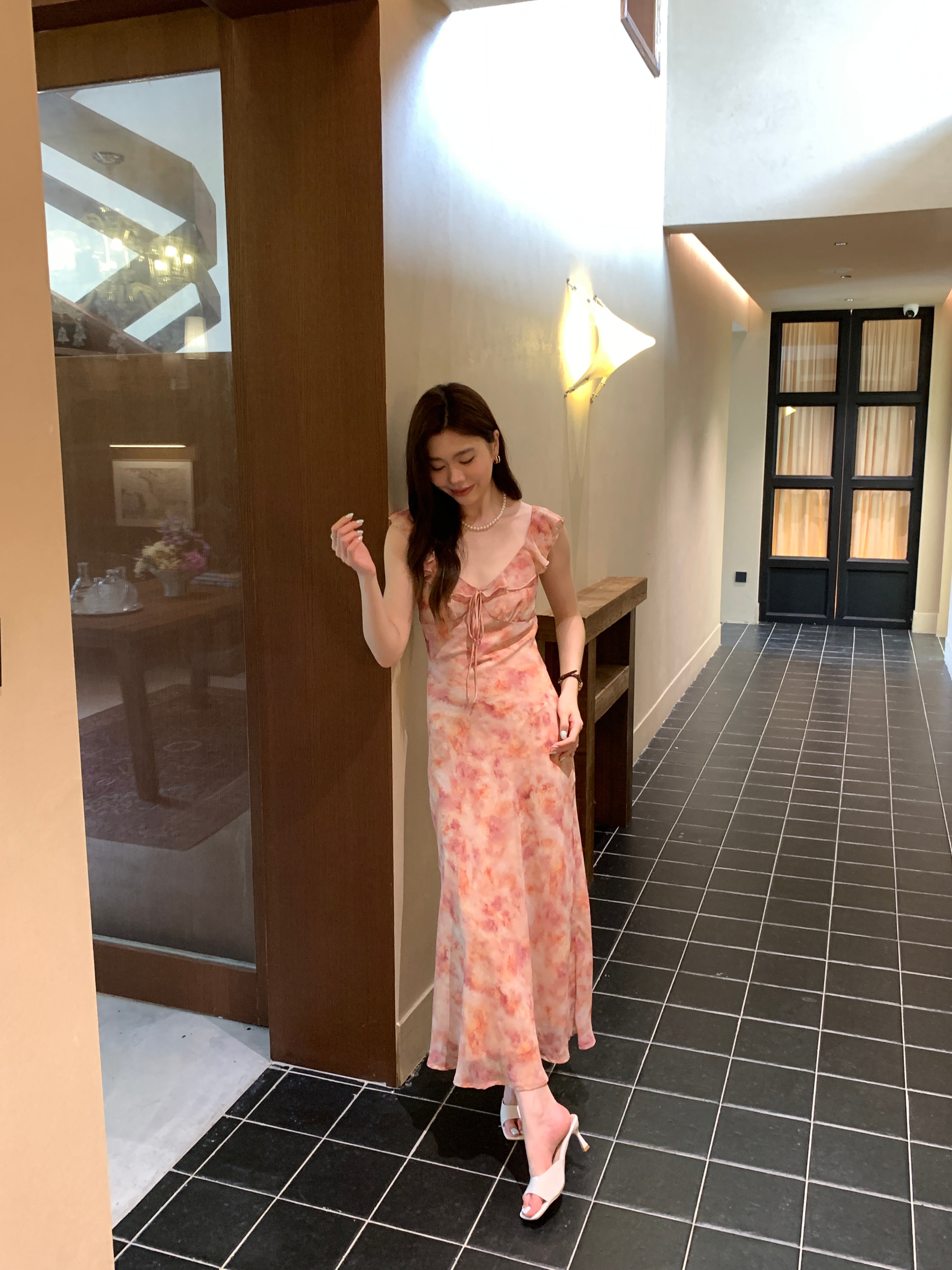 Rosalie Watercolor Maxi Dress (preorder)