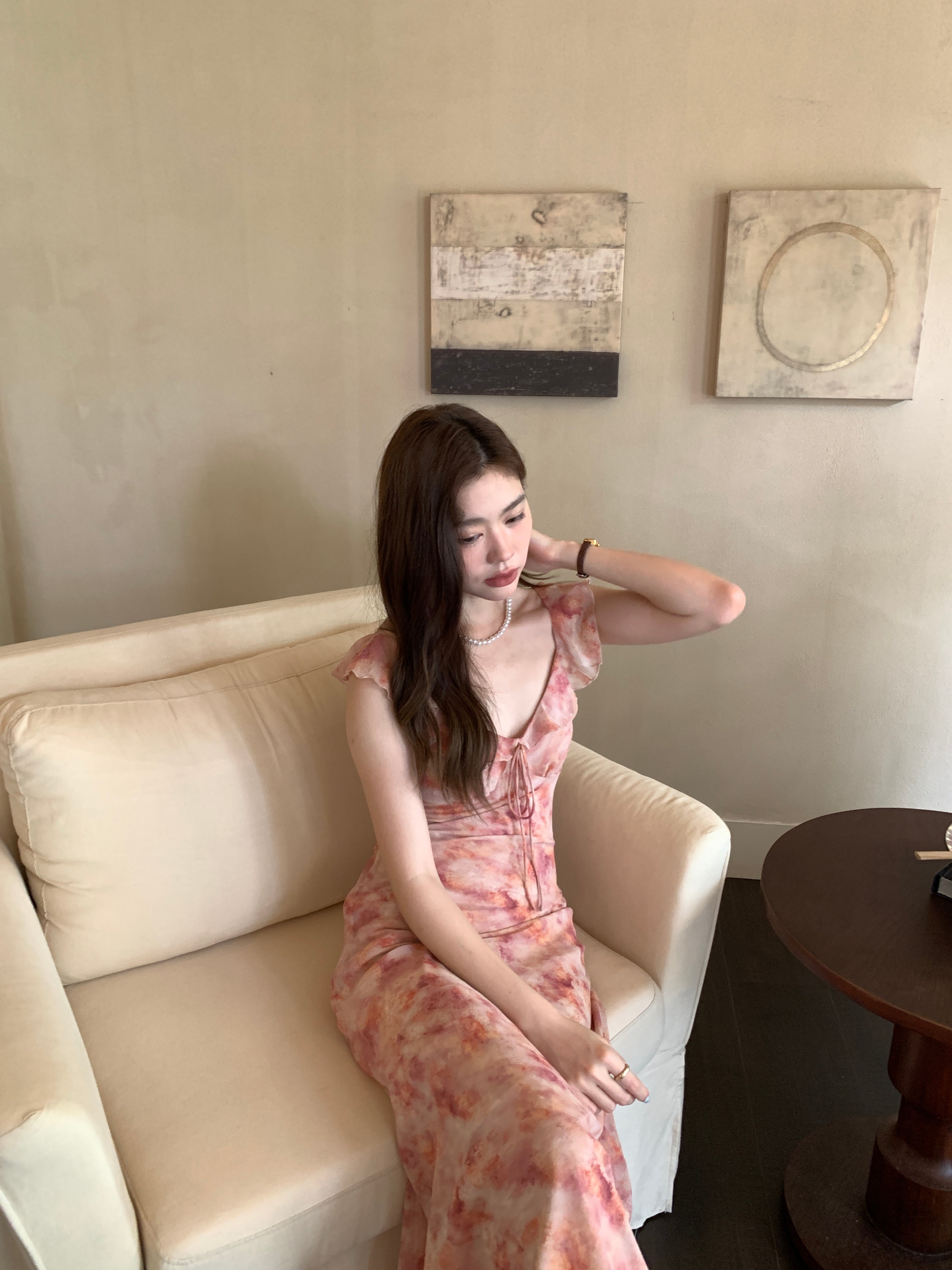Rosalie Watercolor Maxi Dress (preorder)