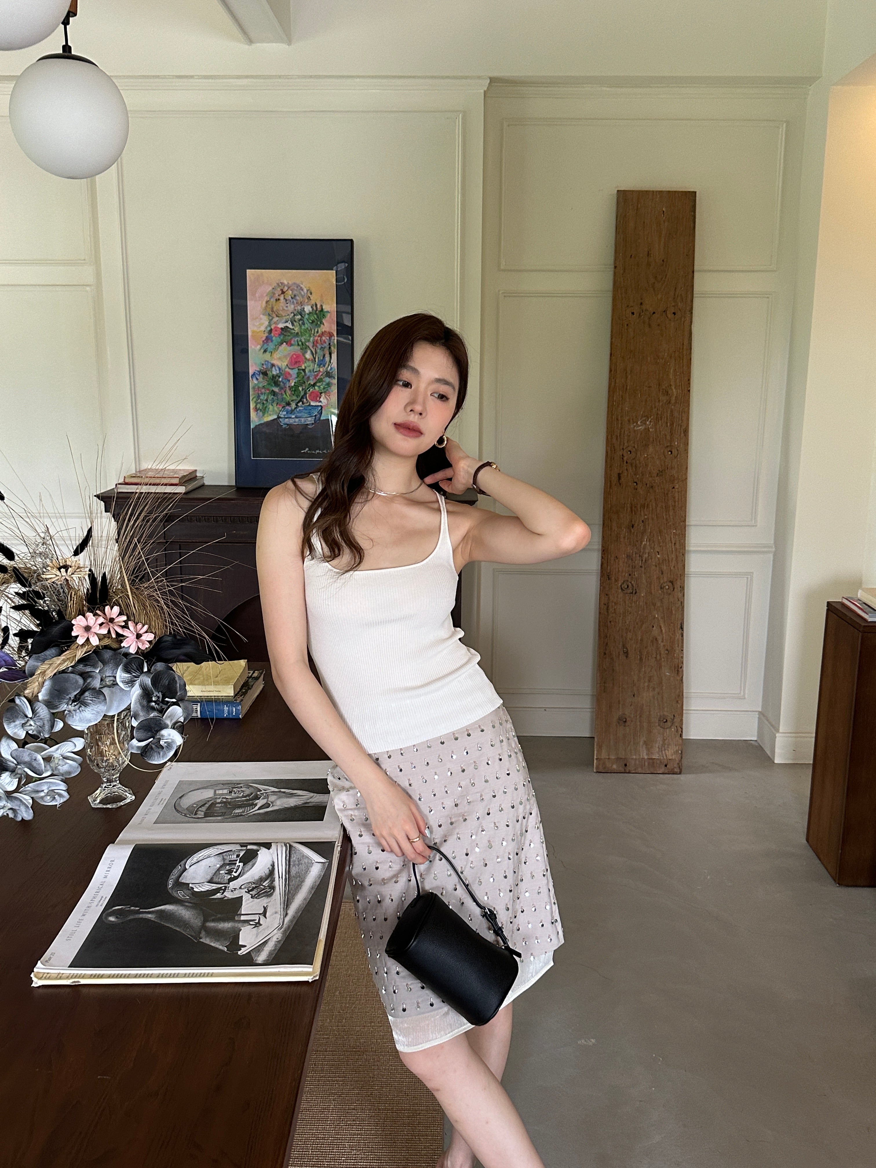 Essential Rib Camisole Top (preorder/ 3 colours)