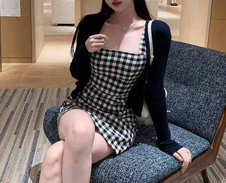 Plaid dress (preorder/ 2 colours)