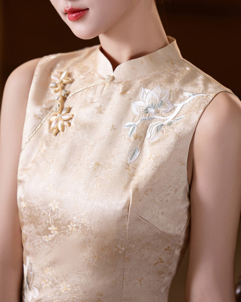 Cornelius embroidered cheongsam (preorder)