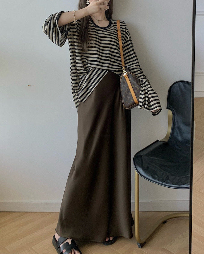 Slouchy Striped Top (preorder/ 3 colours)