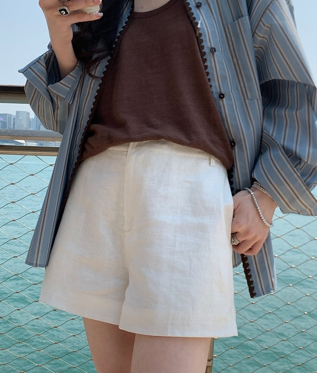 Linen A-line Shorts (preorder/ 2 colours)