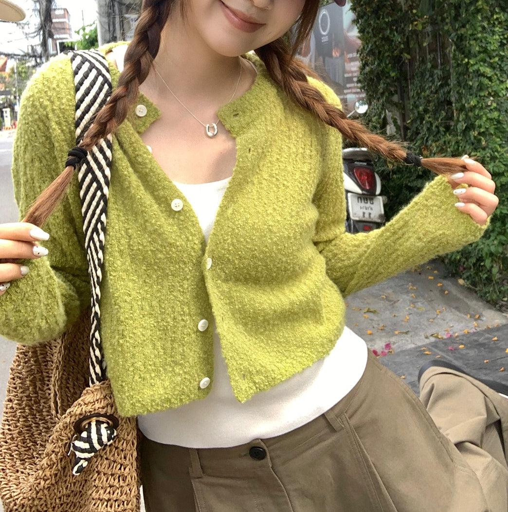 Dopamine fleece cardigan (preorder/ 7 colours)
