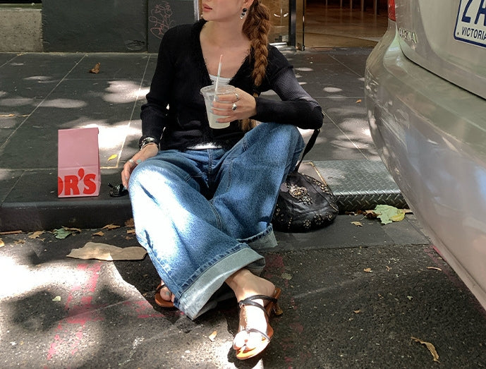 Tassel V-Neck Cardigan Top (preorder/ 3 colours)