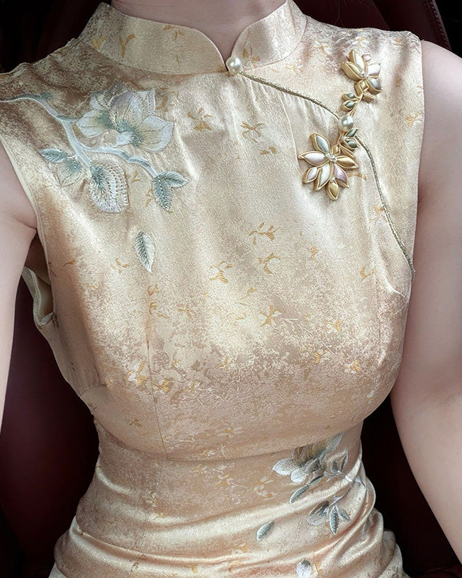 Cornelius embroidered cheongsam (preorder)