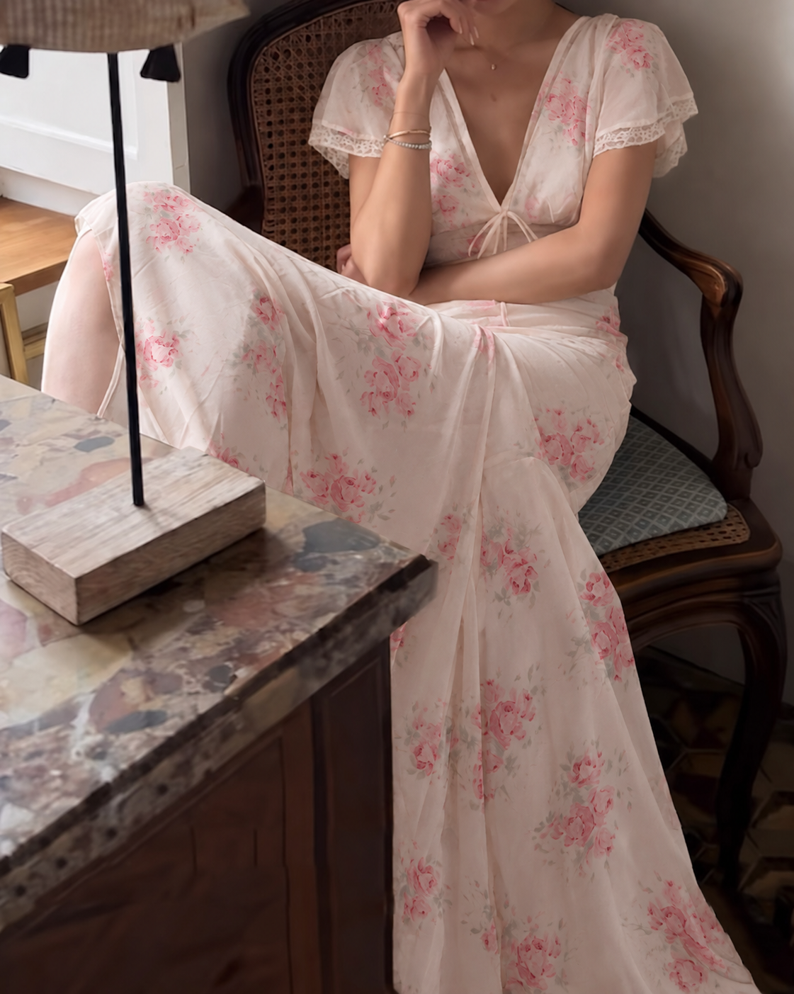 Laurette floral dress (preorder/ 2 colours)