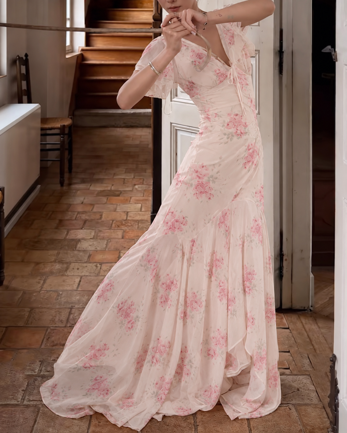Laurette floral dress (preorder/ 2 colours)