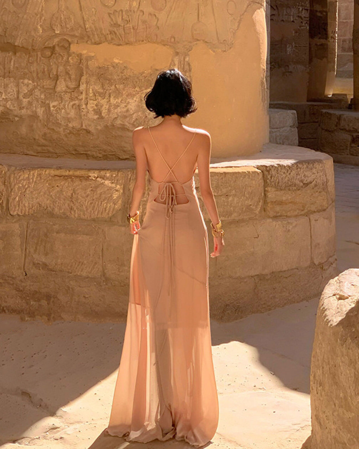 Nude Ethereal Maxi Dress (preorder)
