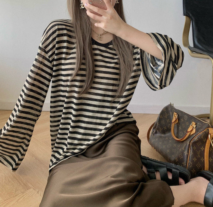 Slouchy Striped Top (preorder/ 3 colours)