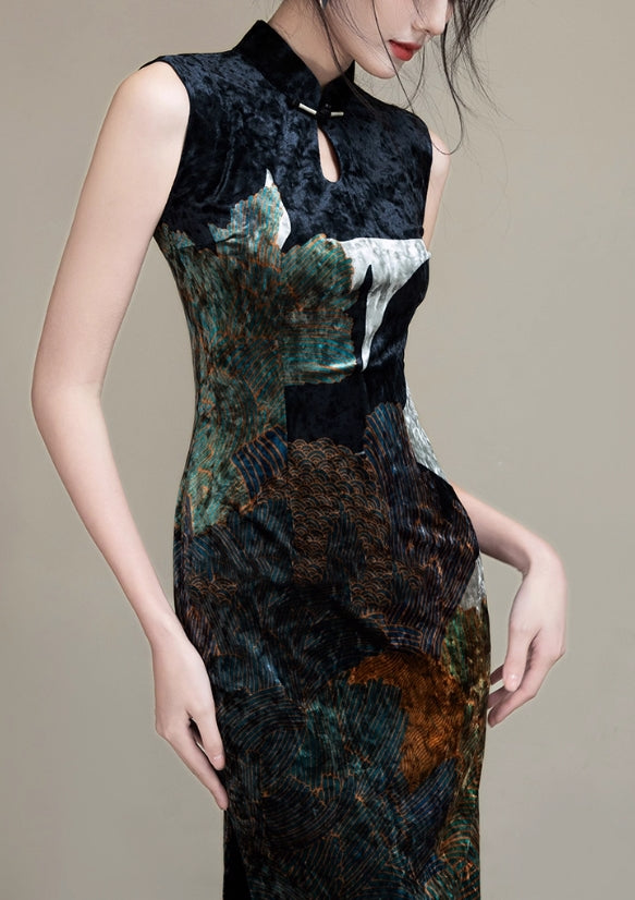 Velour cheongsam (preorder/ 3 colours)