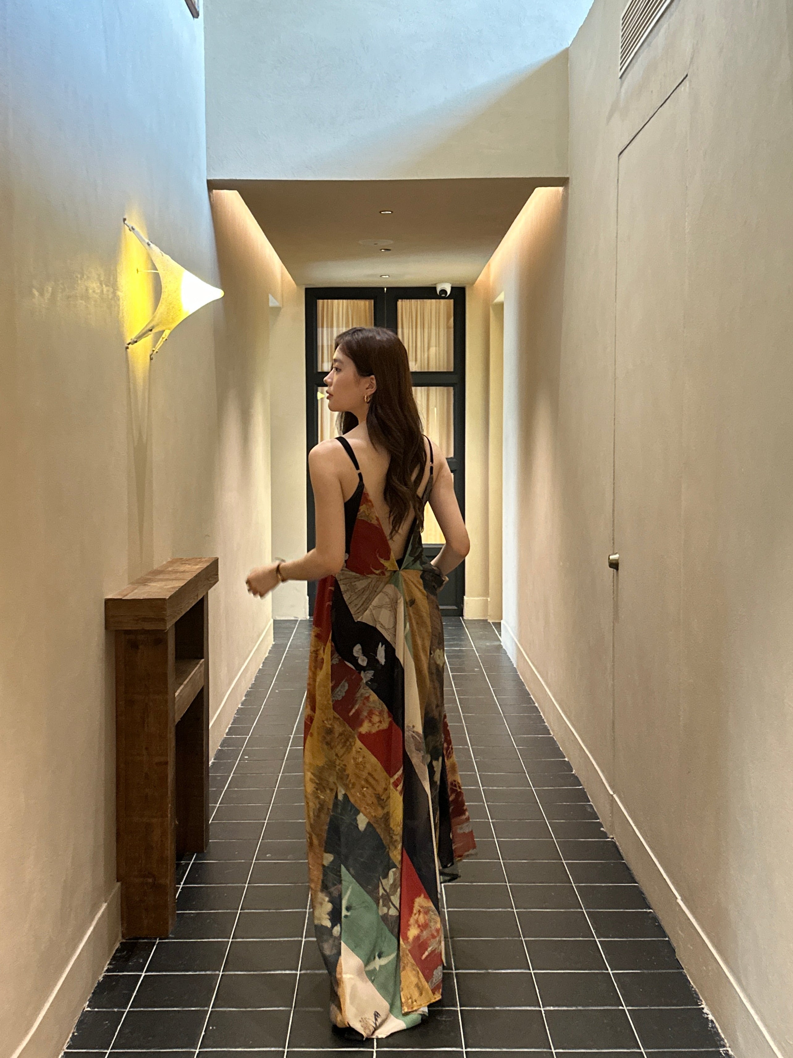 Akari Printed Maxi Dress (preorder)