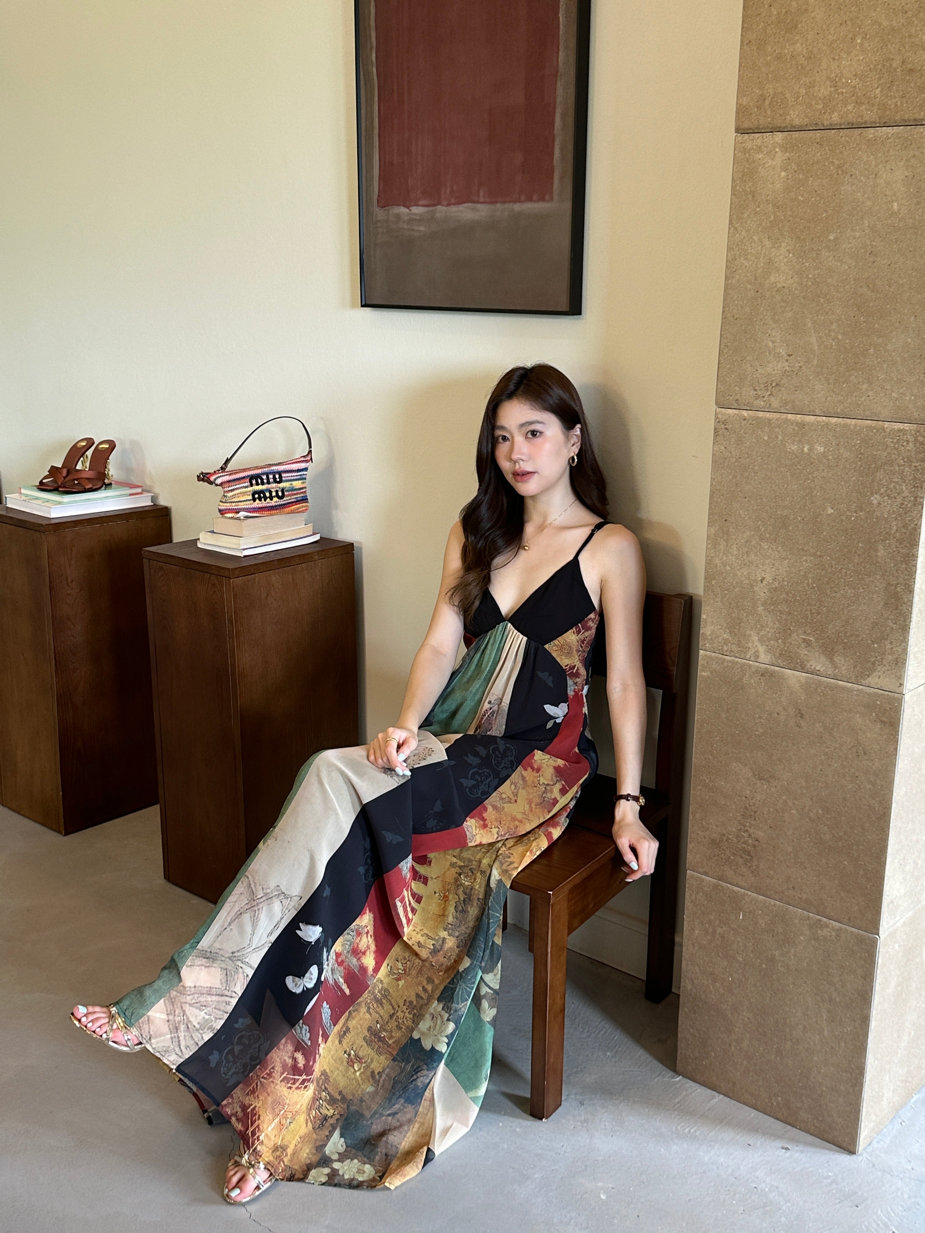 Akari Printed Maxi Dress (preorder)