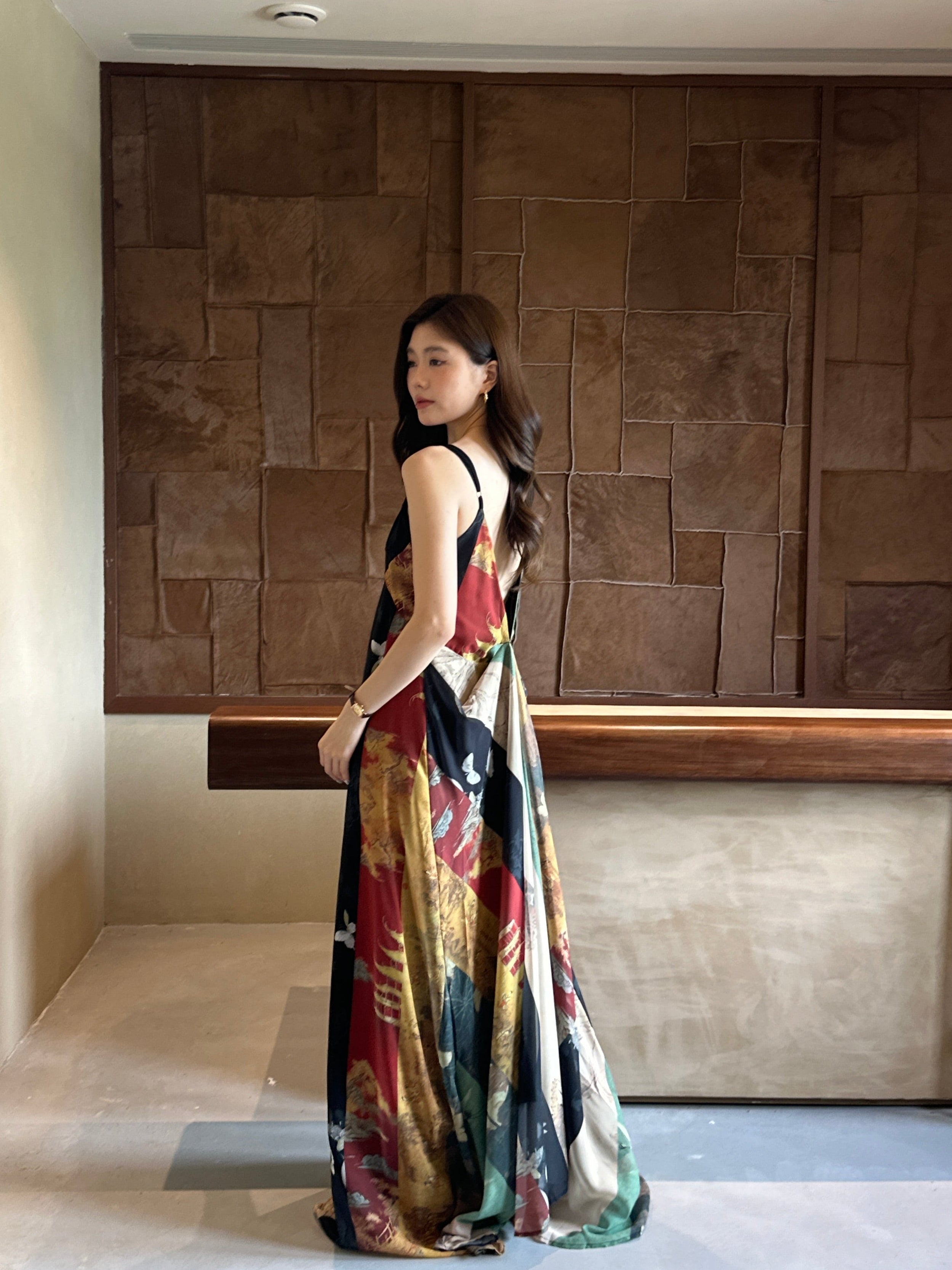 Akari Printed Maxi Dress (preorder)