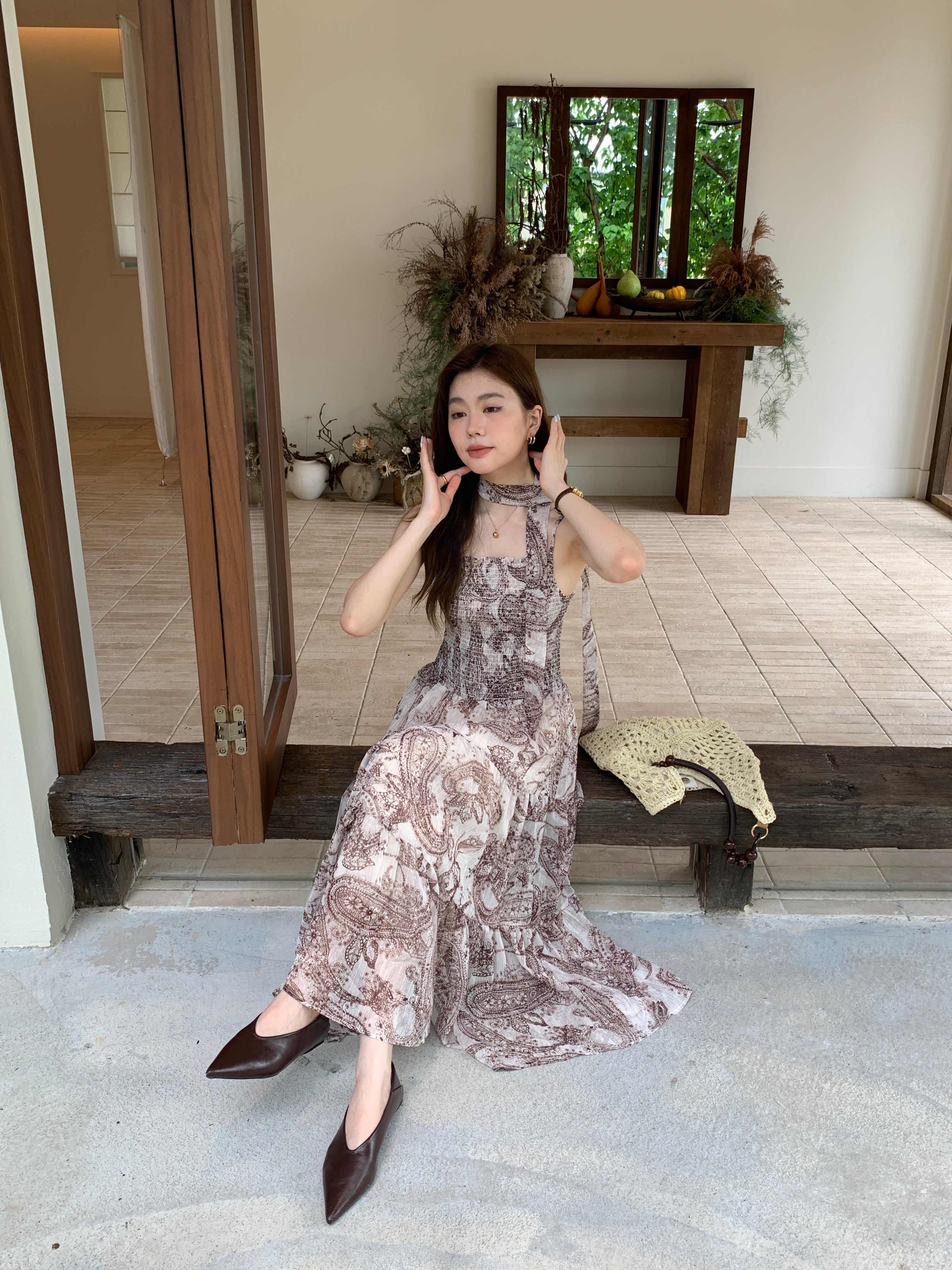 Paisley resort dress (preorder)