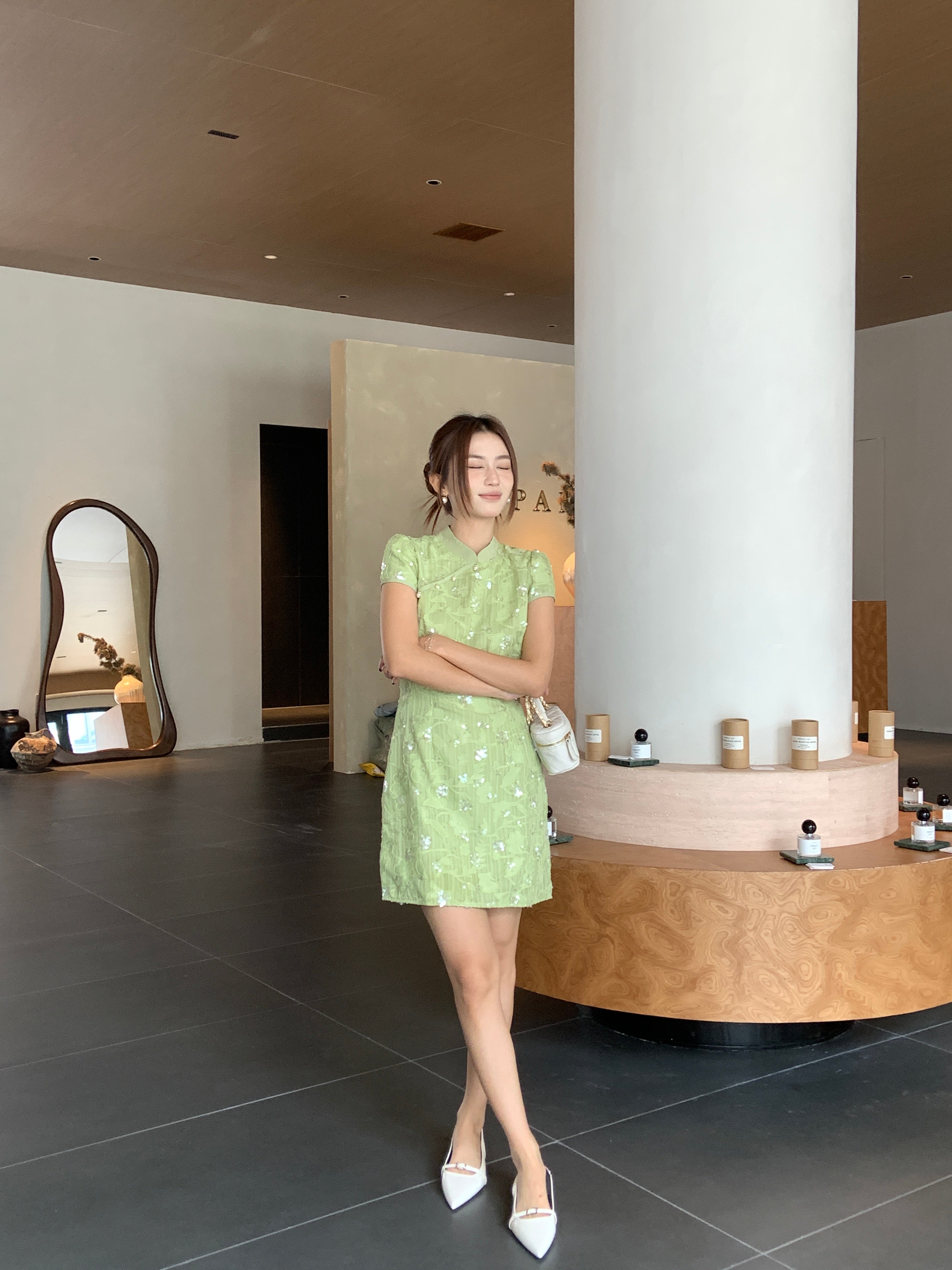 Banano cheongsam (ready stock in S/ 2 colours)