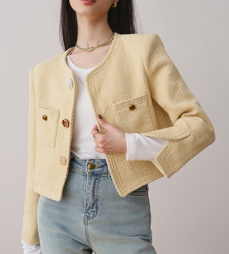 Veste en tweed Calrose (précommande / 3 couleurs)