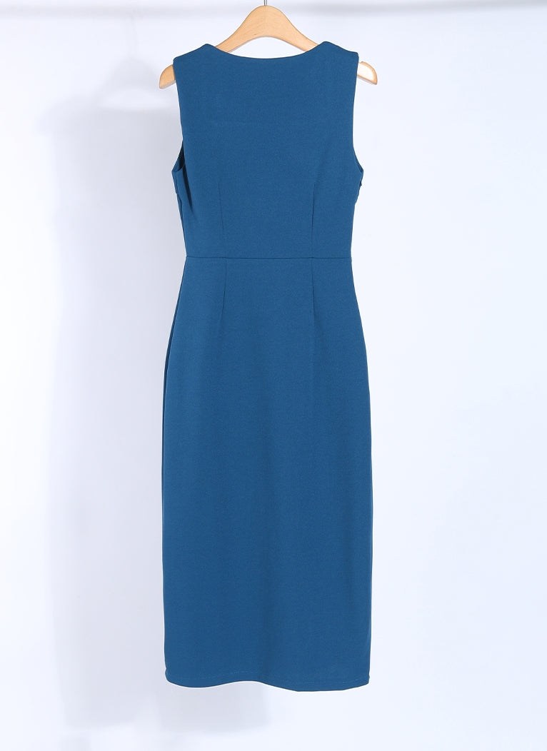 Ally dress (ready stock in peacock and black (S)/ 3 colours)