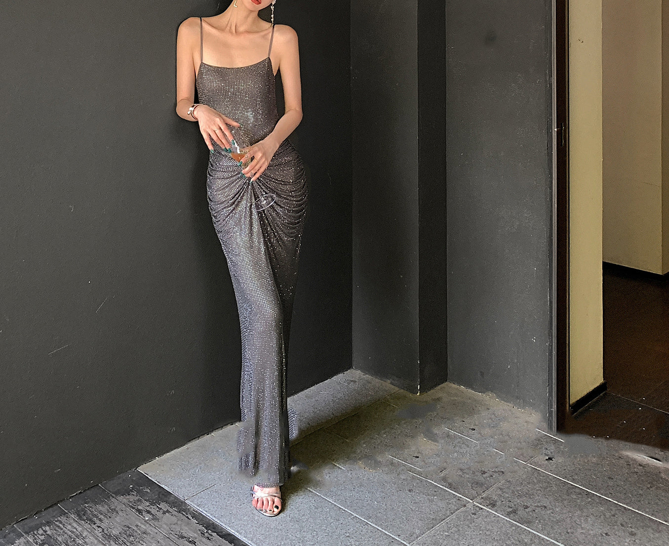 Bedazzled maxi dress (preorder/ 2 colours