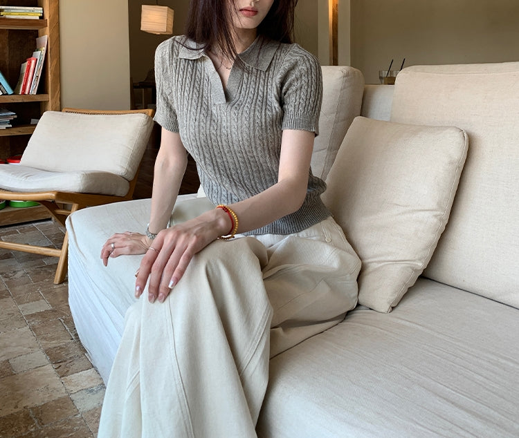 Oxford braided top (preorder/ 2 colours)