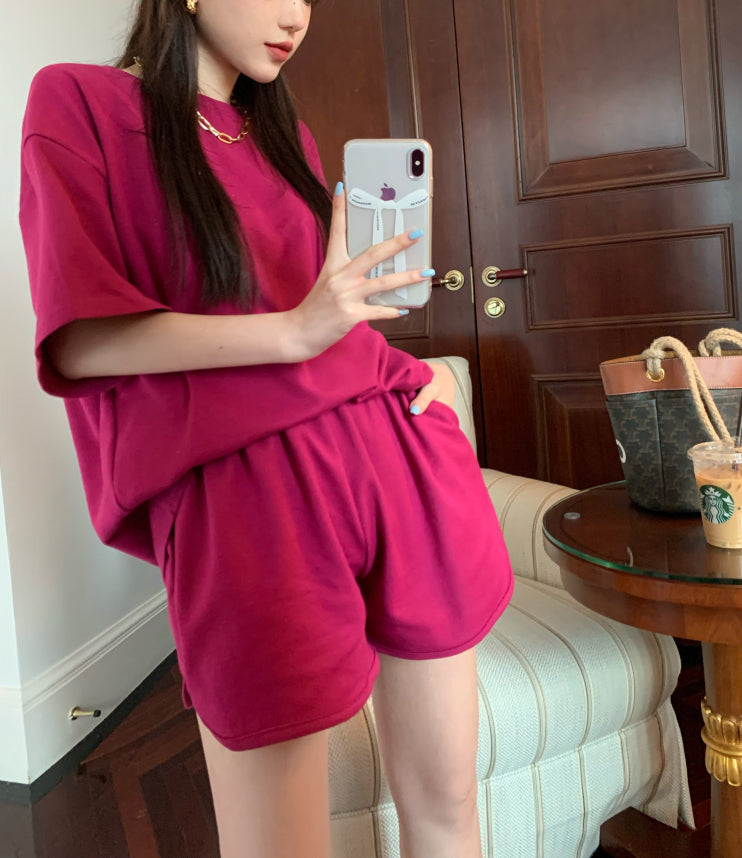 Dee set (ready stock in pink (XL)/ 2 colours)