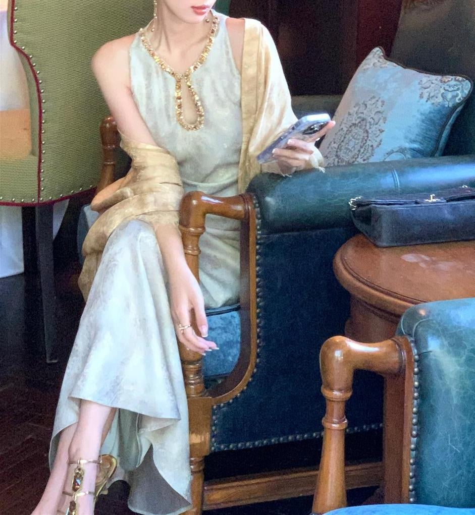 Gold sage dress (preorder/ 2 colours)