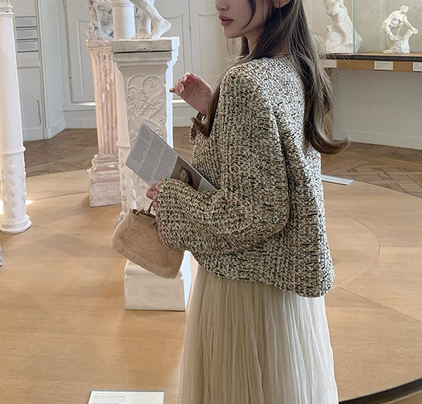 Donegal jacket (ready stock in khaki (S)/ 2 colours)