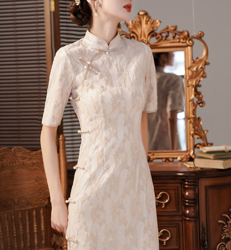 Gionna cheongsam (ready stock in red (XL)/ 2 colours)