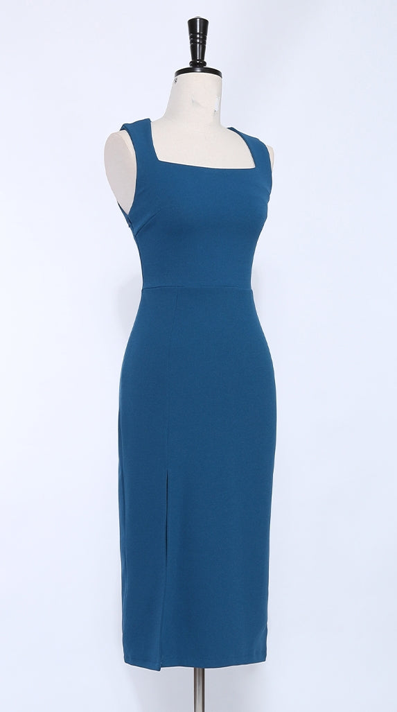 Ally dress (ready stock in peacock and black (S)/ 3 colours)